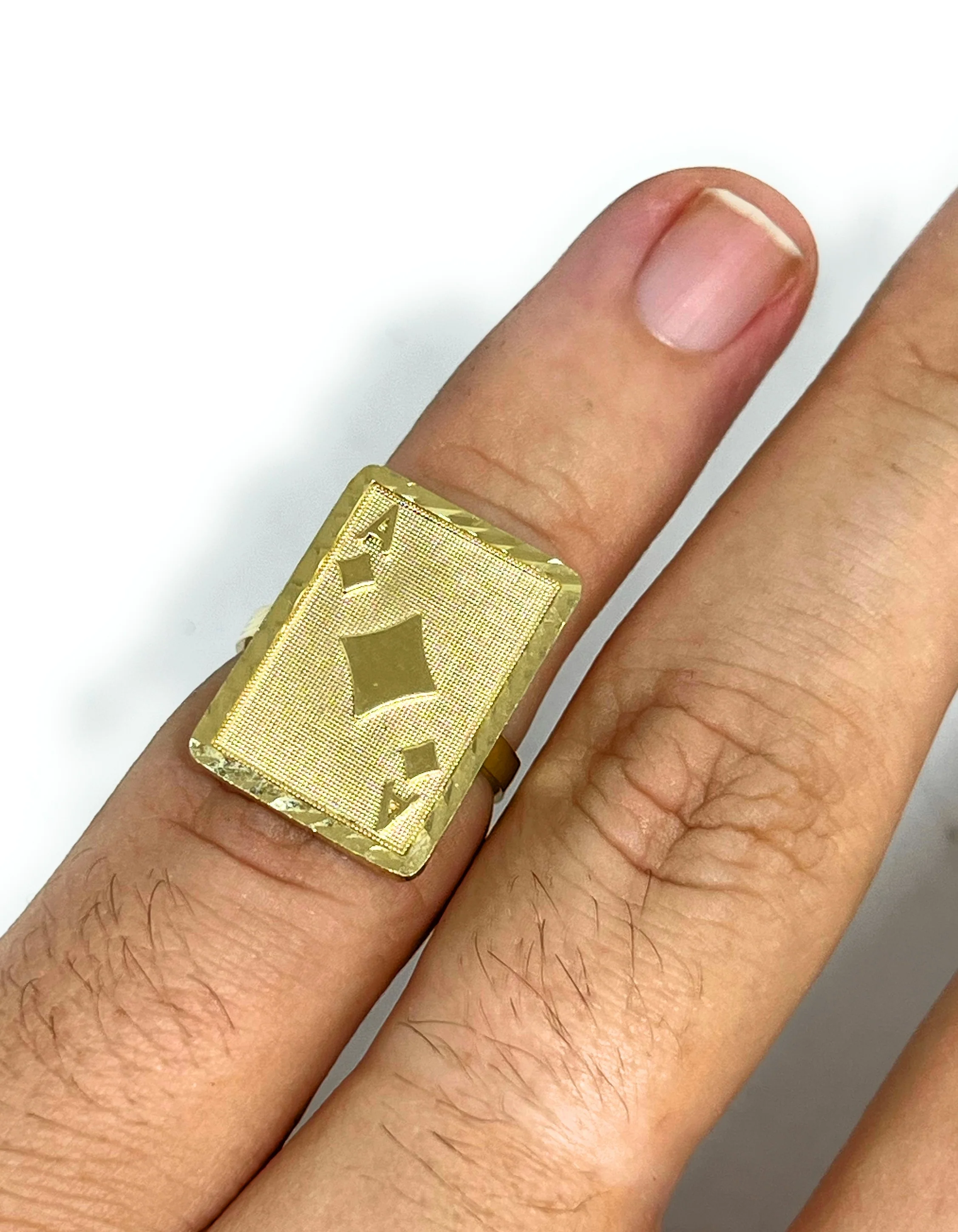 10k Solid Gold ACES CARD Ring - Image 2