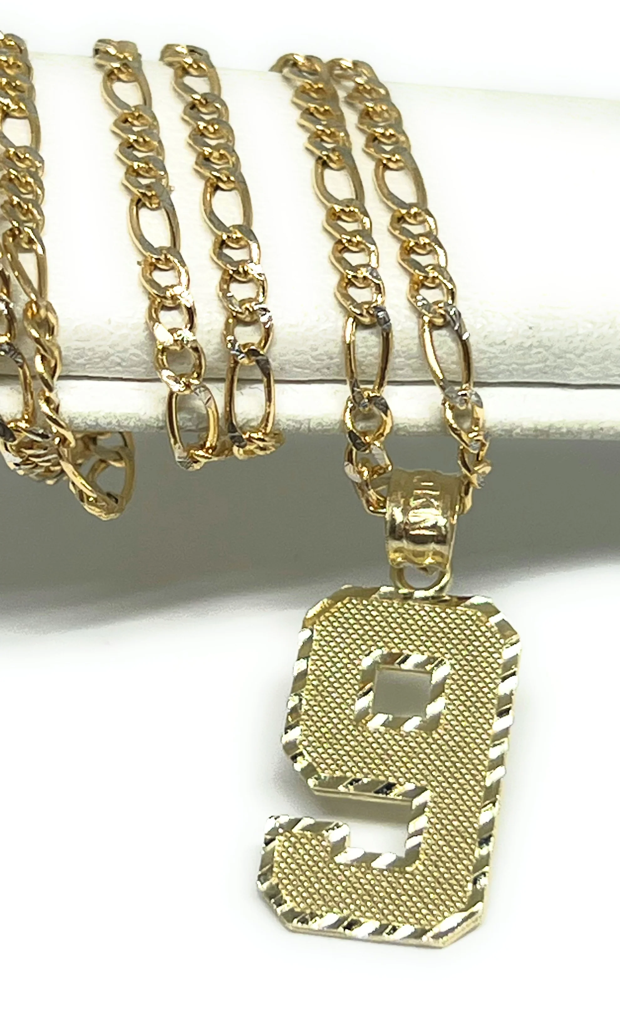 10k Solid Gold CUSTOMIZED NUMBER Pendant - Image 2