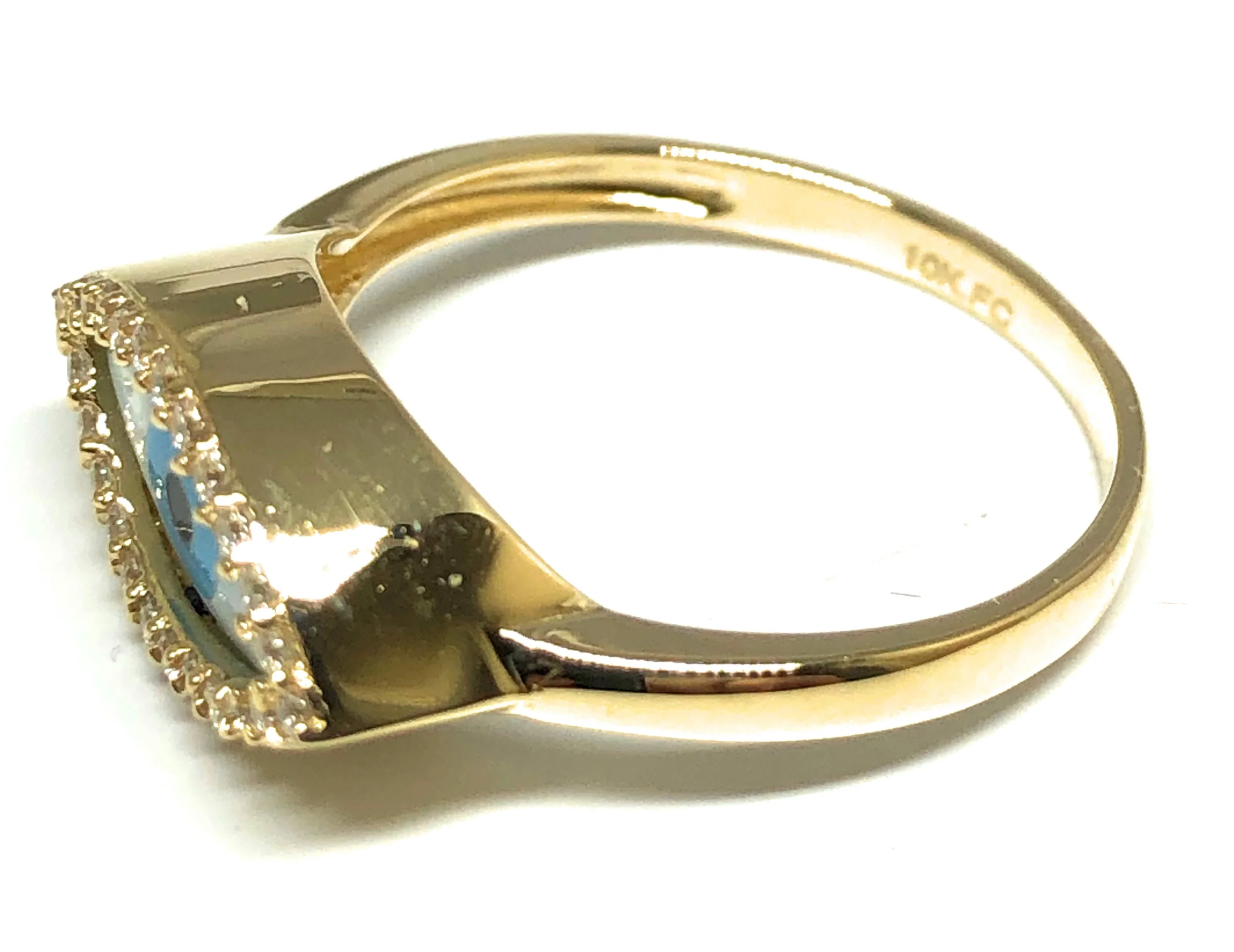 10k Solid Gold Evil Eye CZ Ring (FC 95) - Image 2