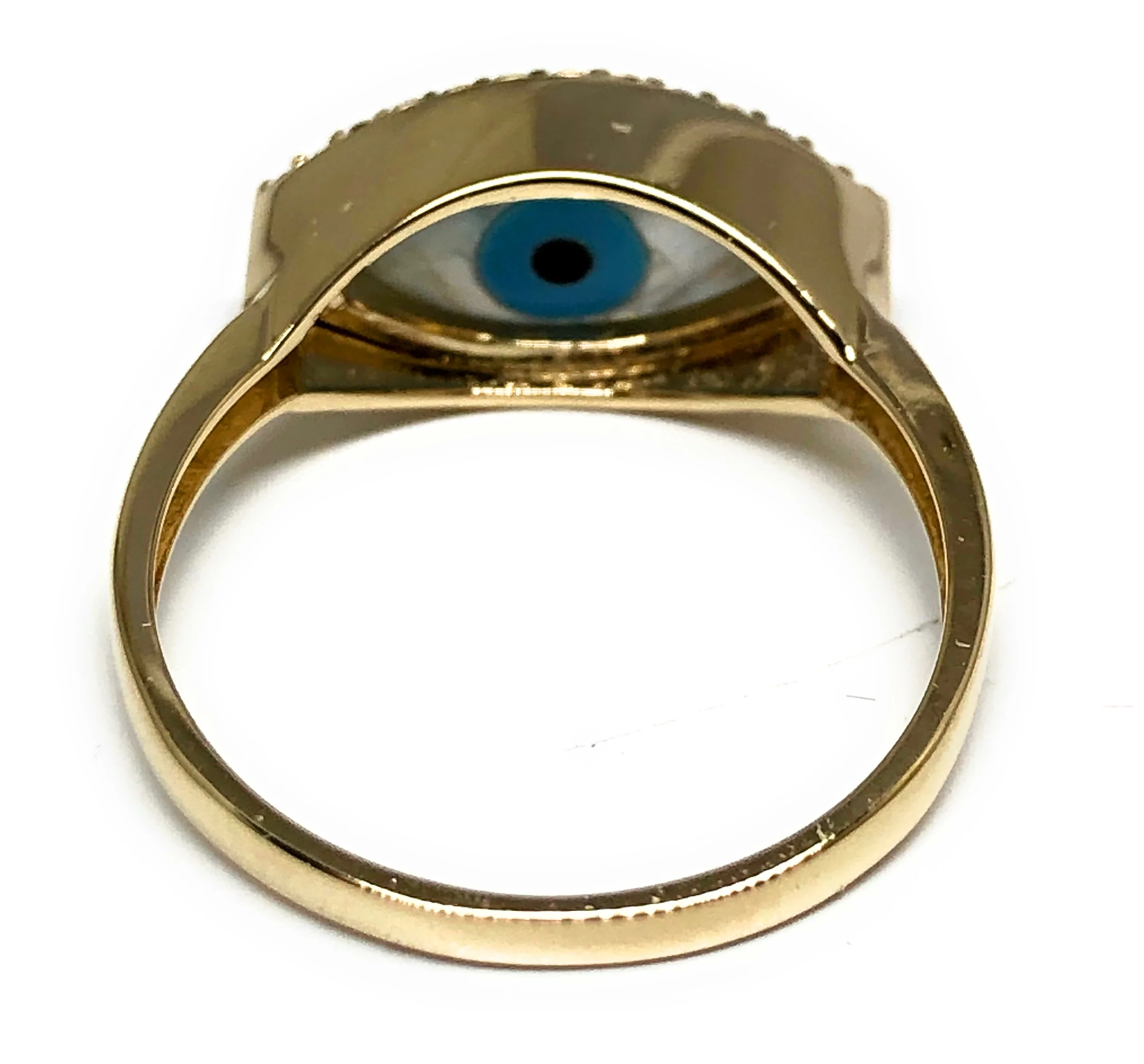 10k Solid Gold Evil Eye CZ Ring (FC 95) - Image 3