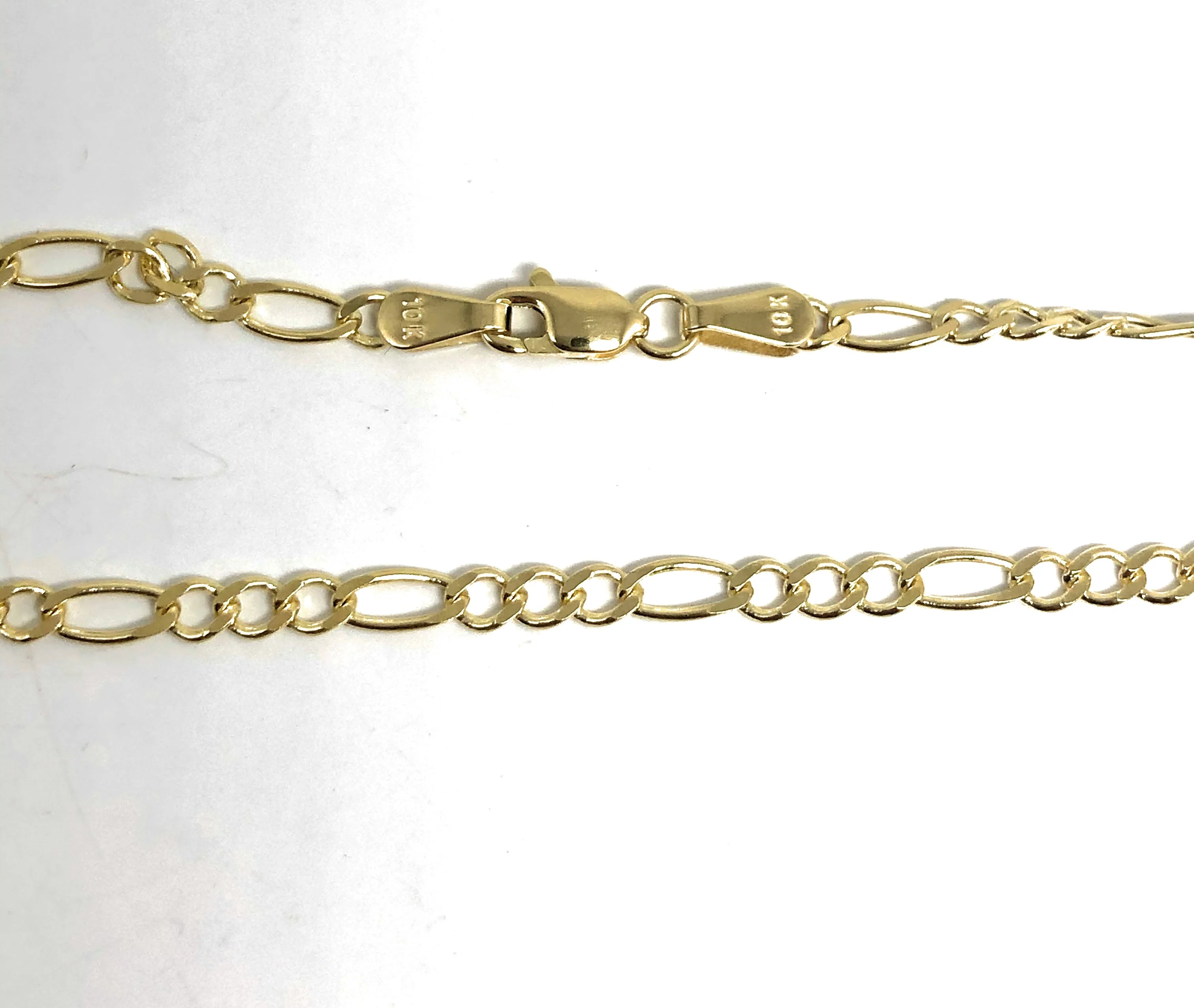 10k Solid Gold Figaro Chain 16-24 inches 2.5mm (Full Solid Style) - Image 4