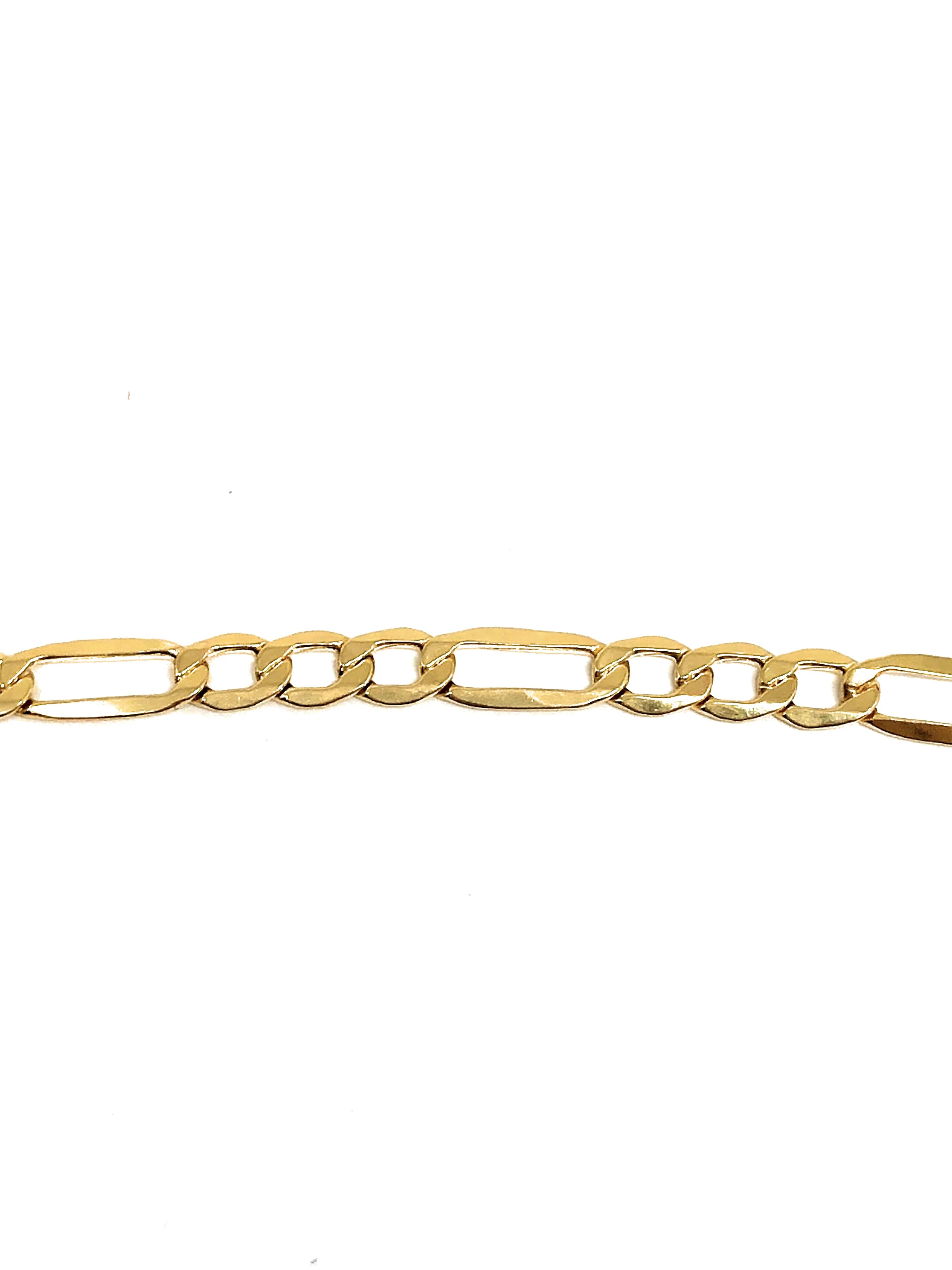 10k Solid Gold Figaro Chain 18-28 inches 4.5mm (Semi-Hollow Style) - Image 3