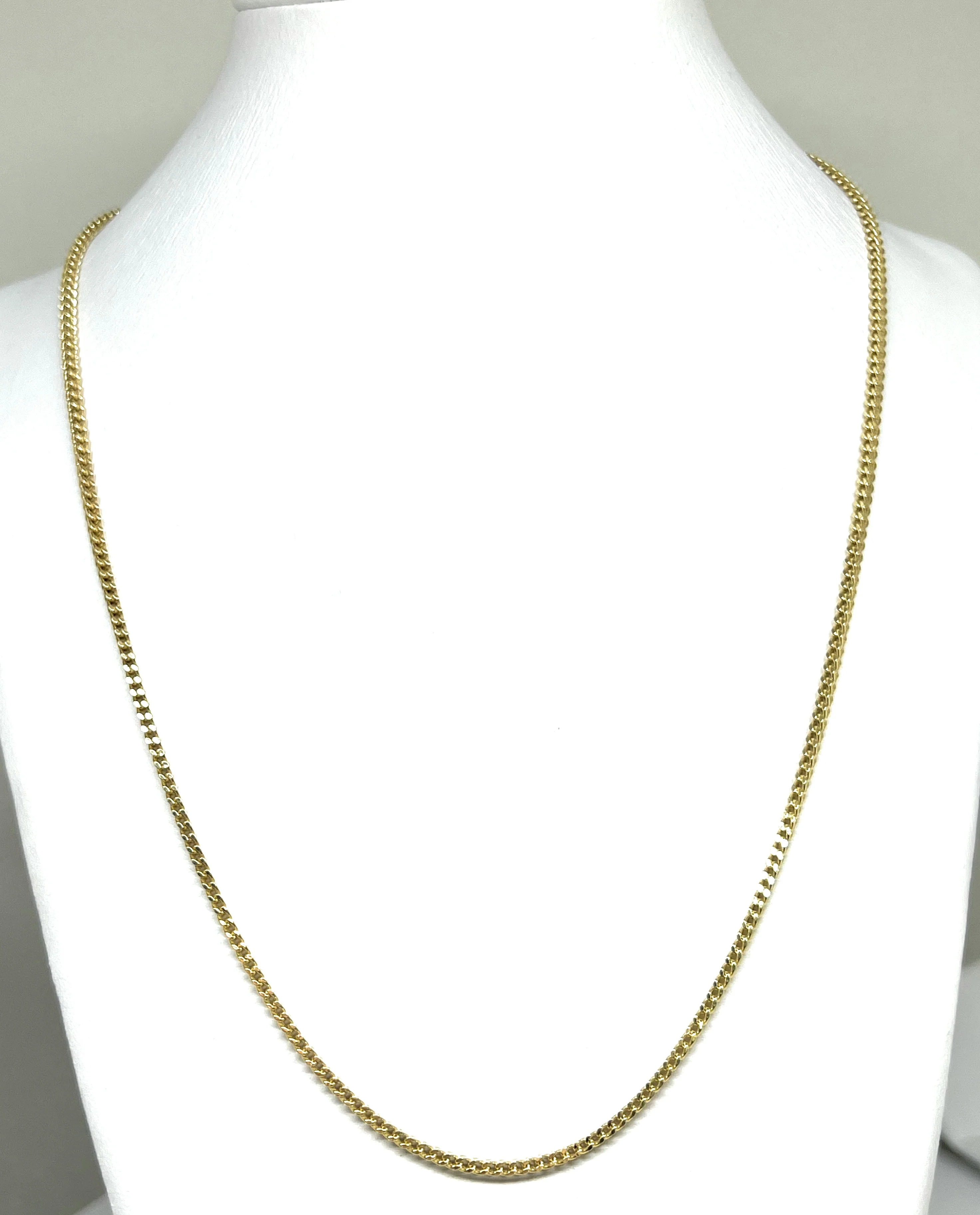 10k Solid Gold Franco Chain 18 - 28 inch 2.4mm (Semi-Hollow Style) - Image 5
