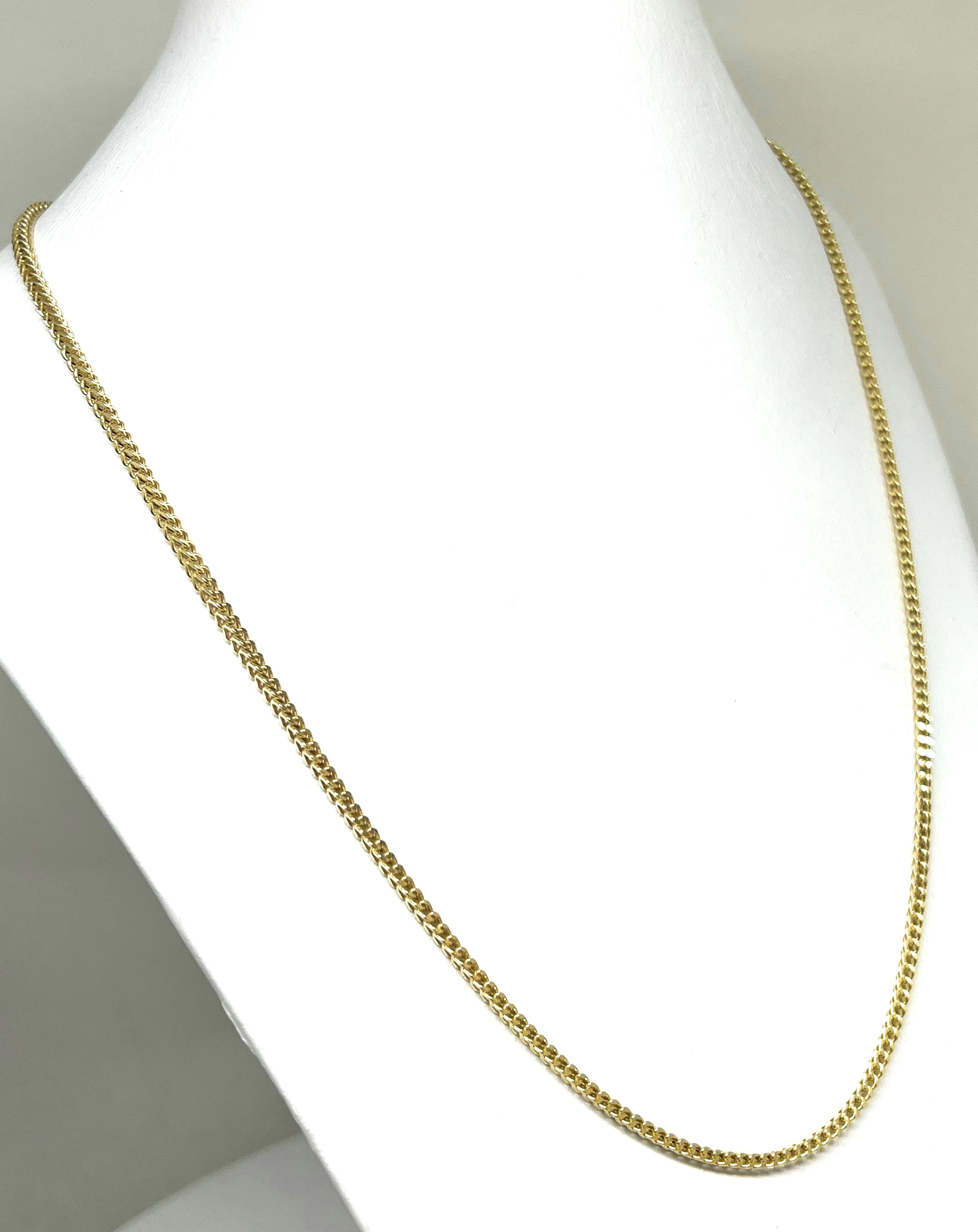 10k Solid Gold Franco Chain 18 - 28 inch 2.4mm (Semi-Hollow Style) - Image 6
