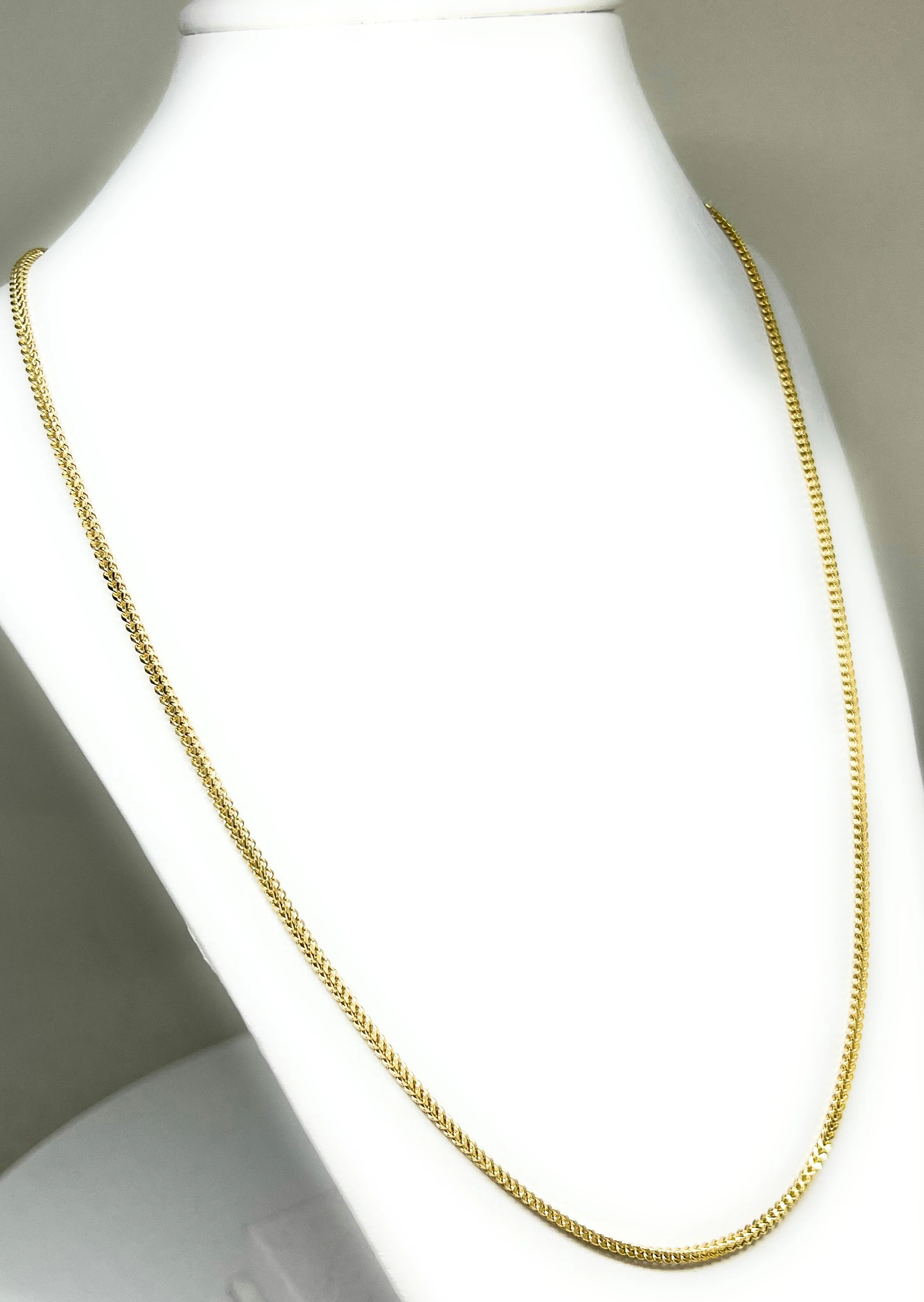 10k Solid Gold Franco Chain 20 - 24 inch 2.1mm (Semi-Hollow Style) - Image 4