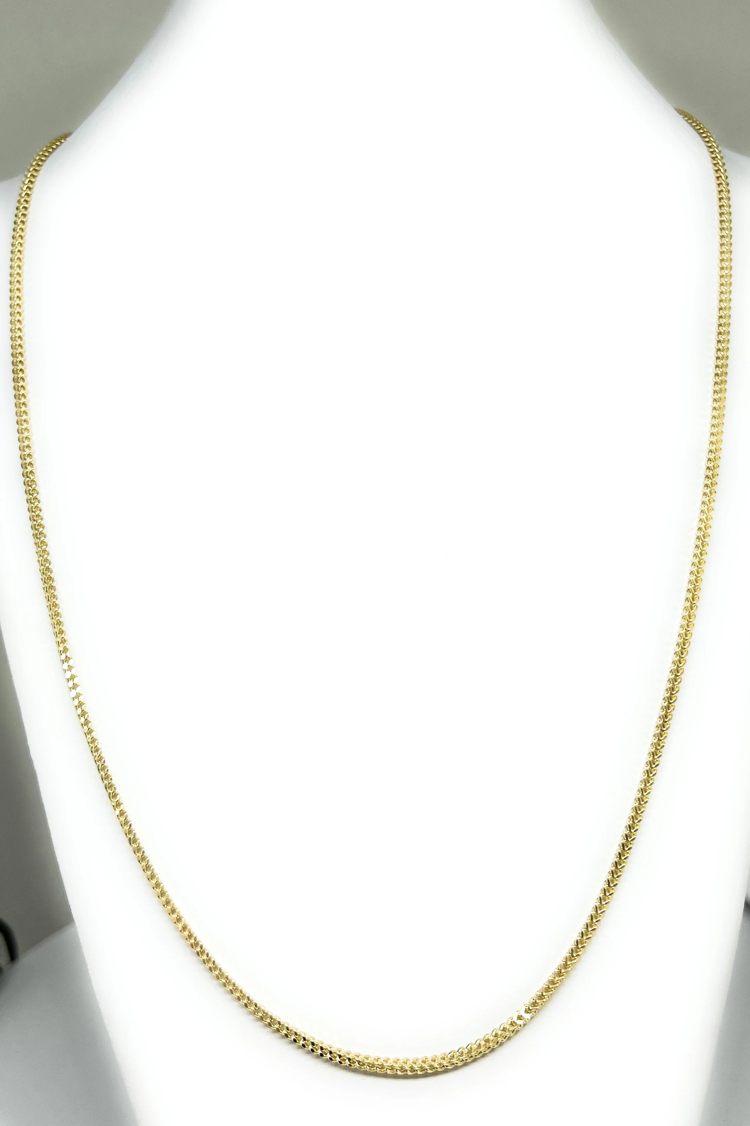 10k Solid Gold Franco Chain 20 - 24 inch 2.1mm (Semi-Hollow Style) - Image 5