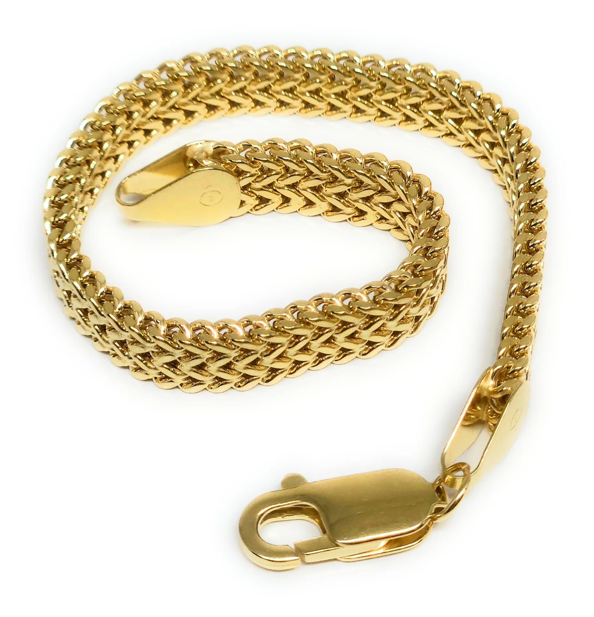 10k Solid Gold FRANCO DOUBLE Braacelet 7-8.5 INCH 6.7MM WIDTH - Image 7