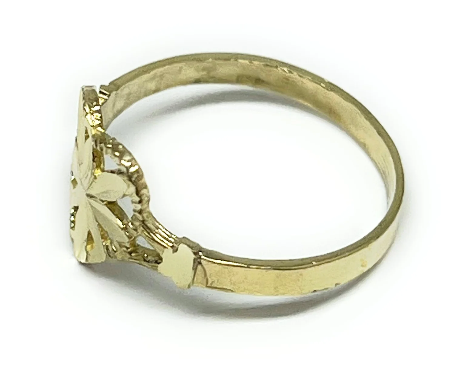 10k Solid Gold Heart Ring - Image 2