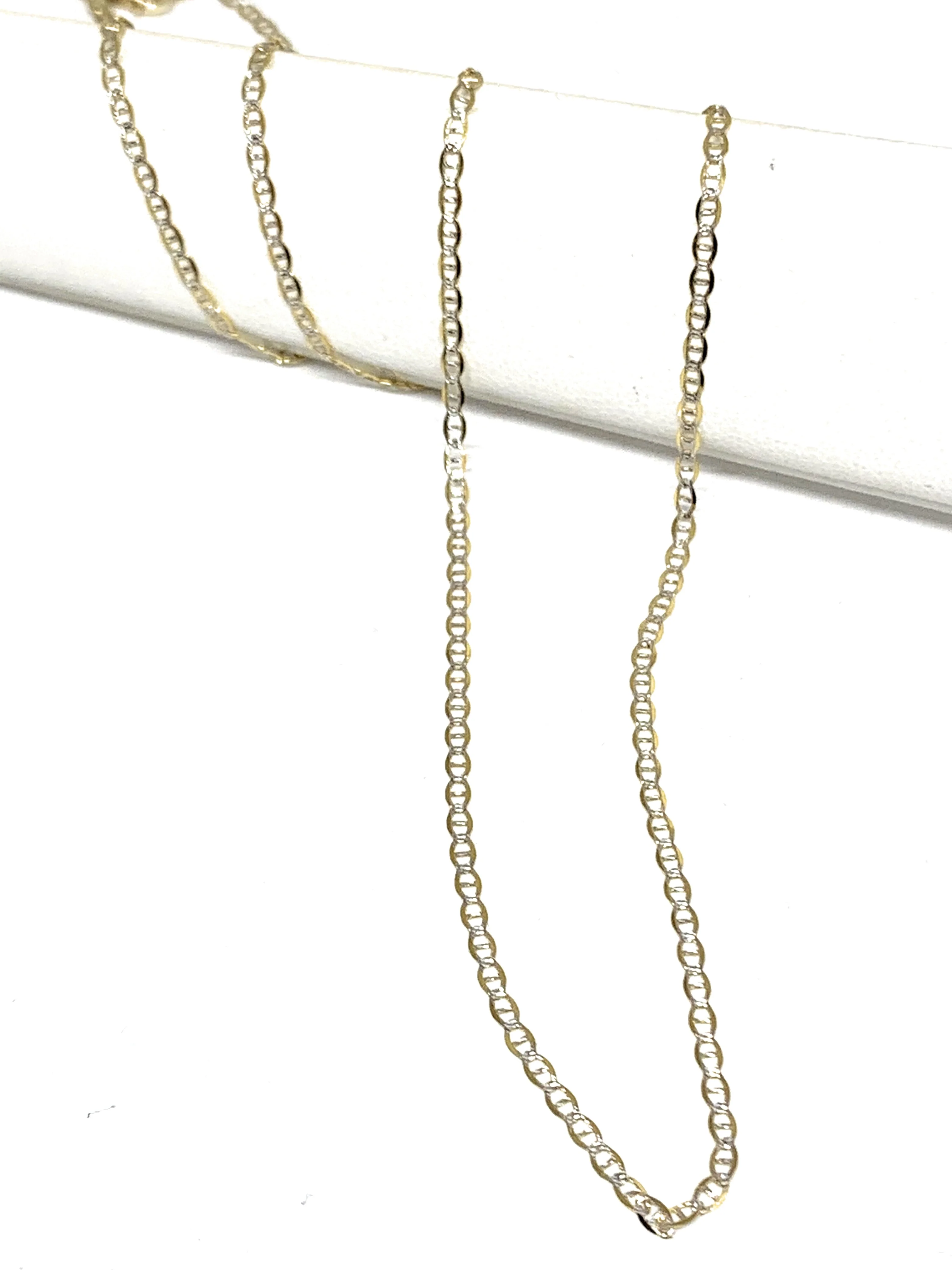 10k Solid Gold Mariner Link Chain 16-24 inches 2MM (Semi-Hollow Style) - Image 7