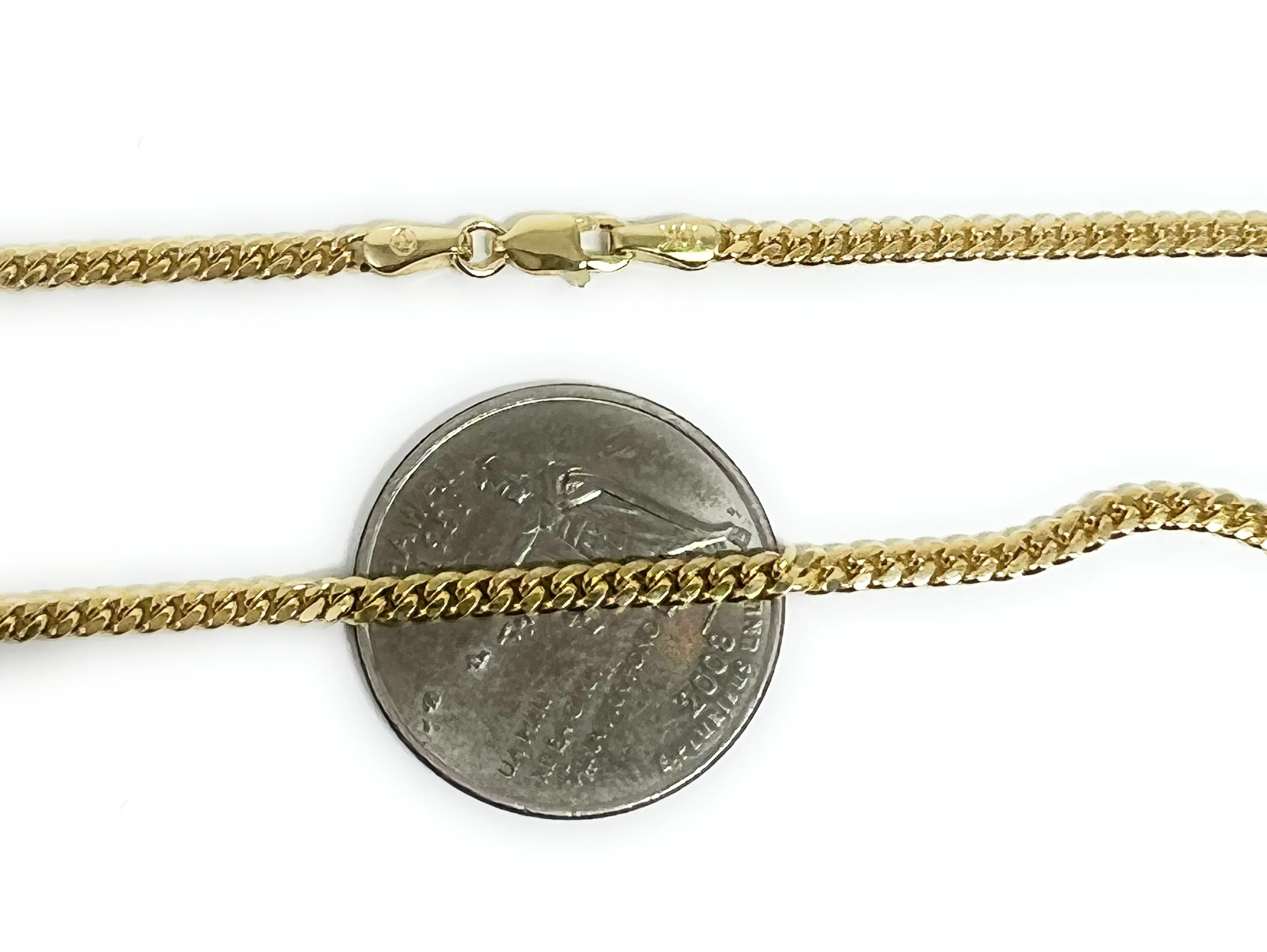 10k Solid Gold Miami Cuban Link Chain 16-26 inches 3mm (FULL SOLID STYLE) - Image 2