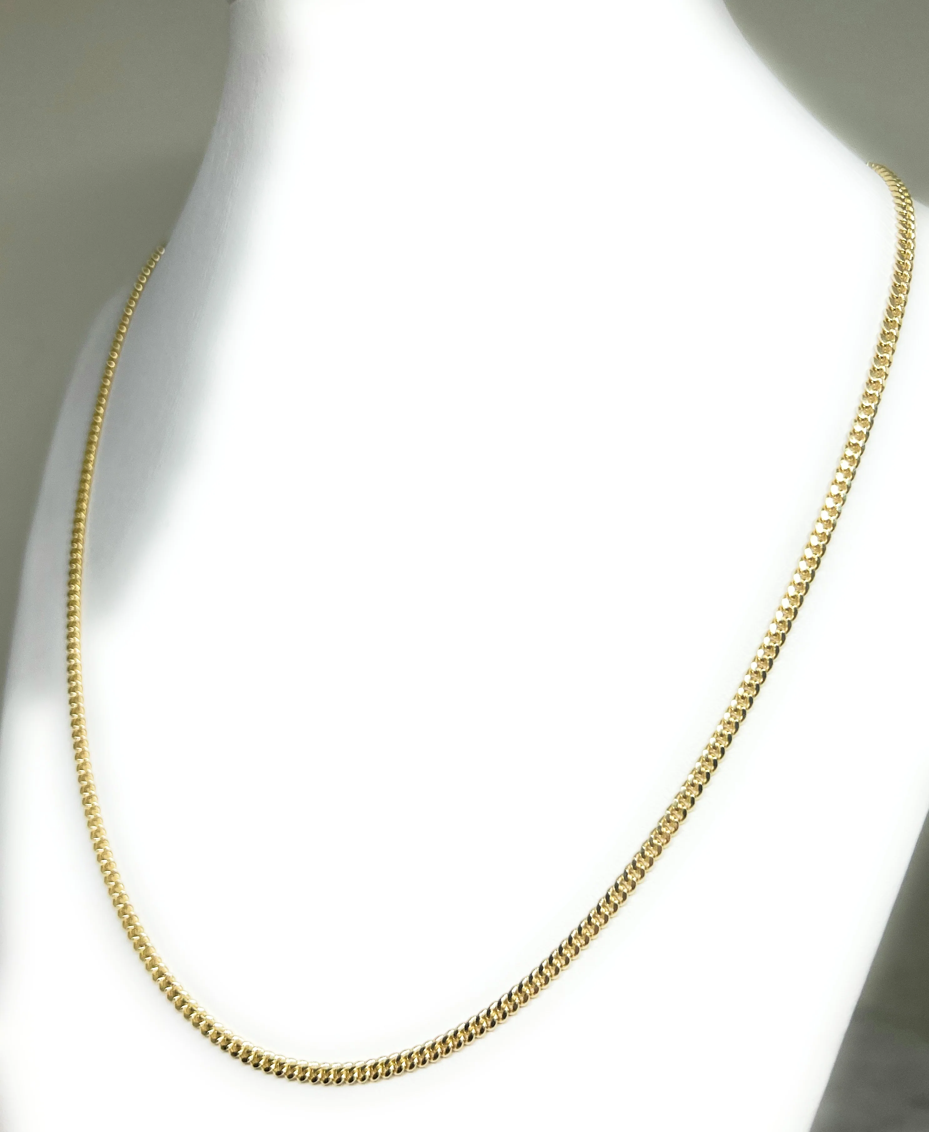 10k Solid Gold Miami Cuban Link Chain 16-26 inches 3mm (FULL SOLID STYLE) - Image 3