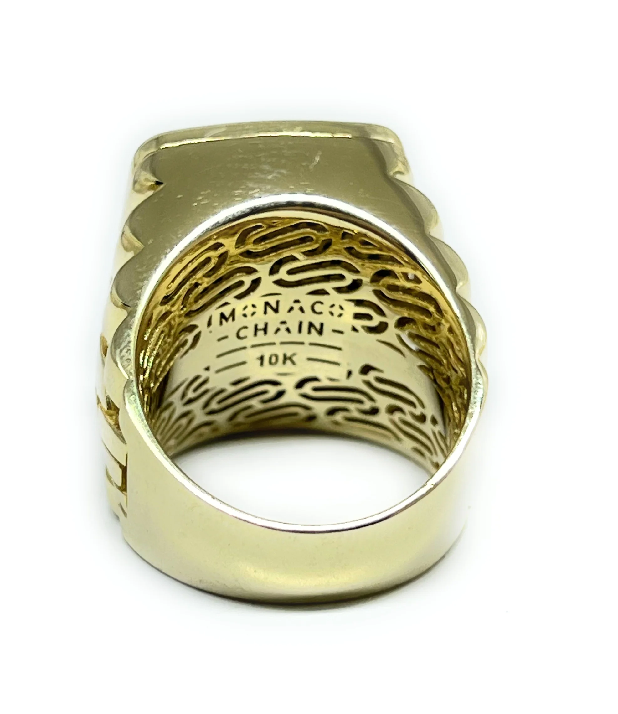 10k Solid Gold MONACO NERO CZ MENS RING (NERO 8) - Image 10