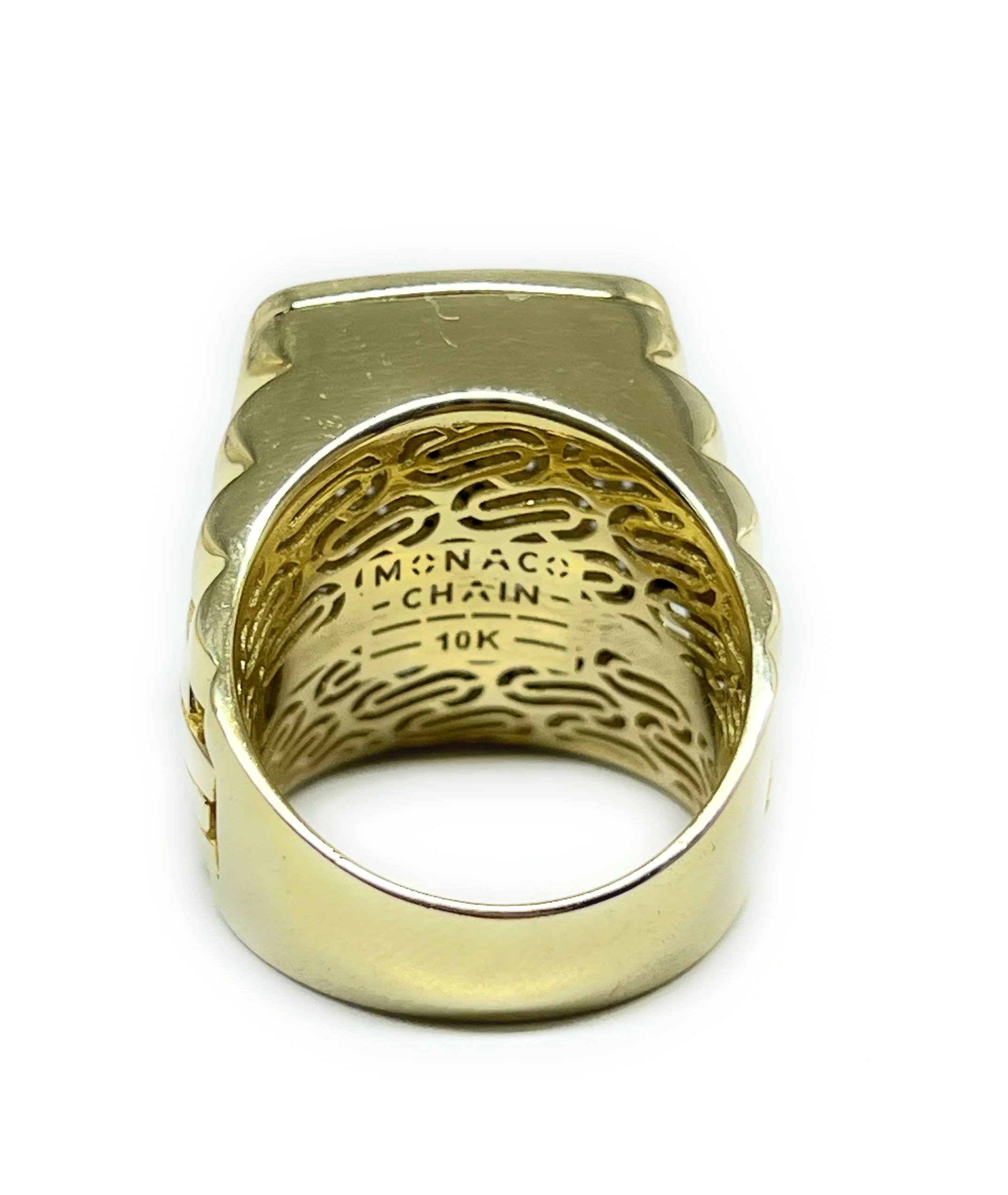 10k Solid Gold MONACO NERO CZ MENS RING (NERO 8) - Image 7