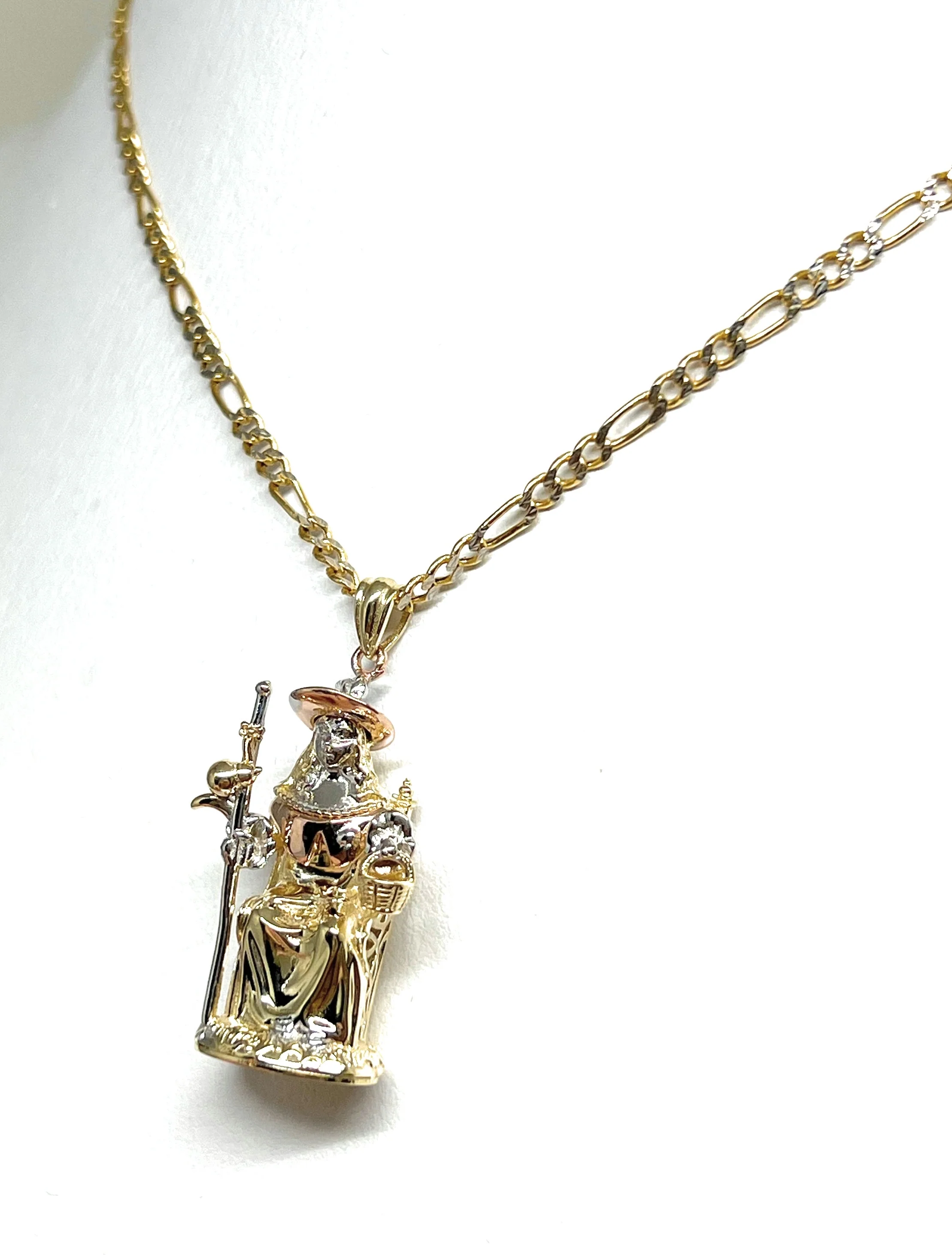 10k Solid Gold Santo Niño de Atocha (Jesus) 3D Pendant FULL 3D Statue (FC) - Image 8