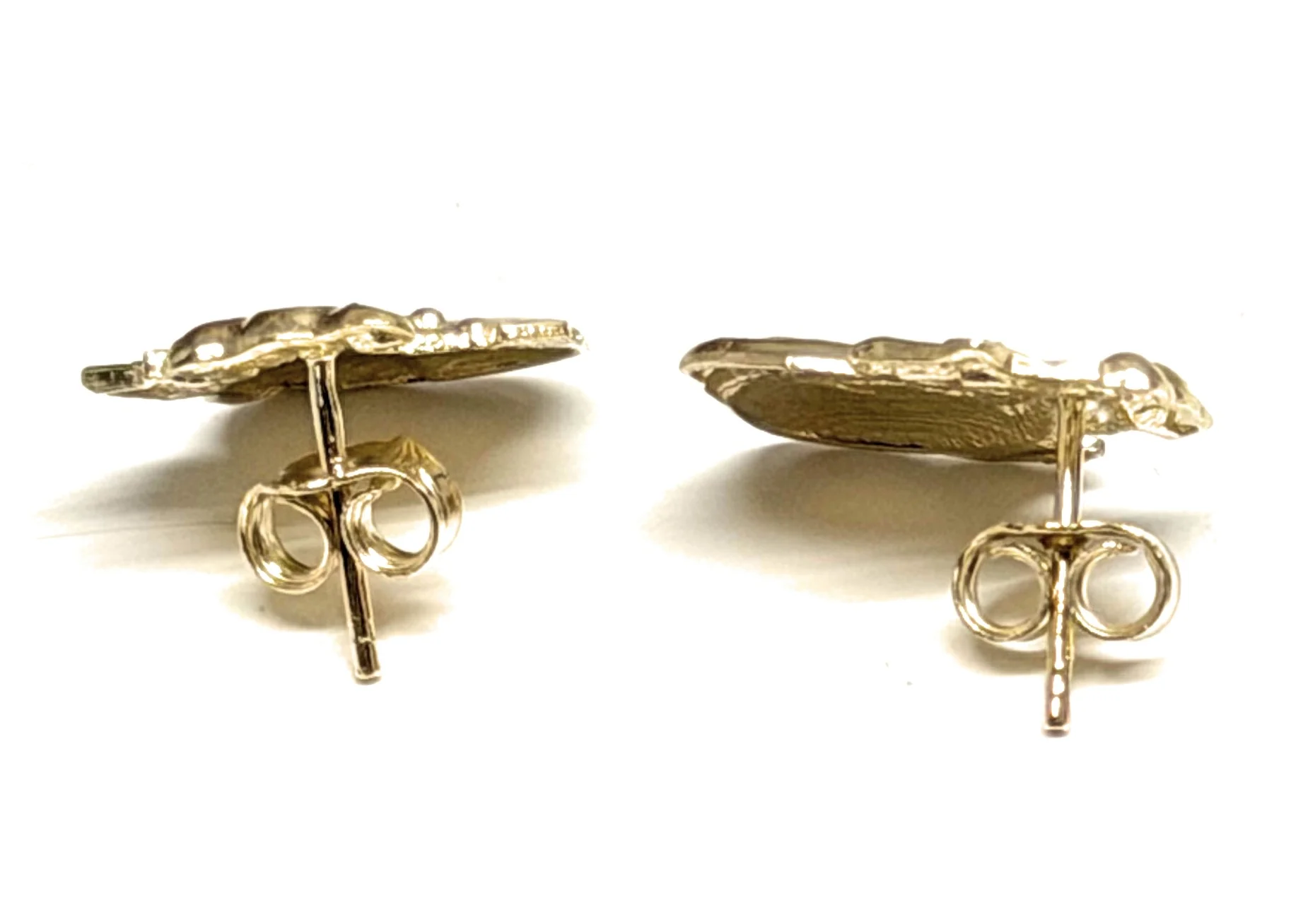 10k Solid Gold Small Money bag Earrings - Image 4