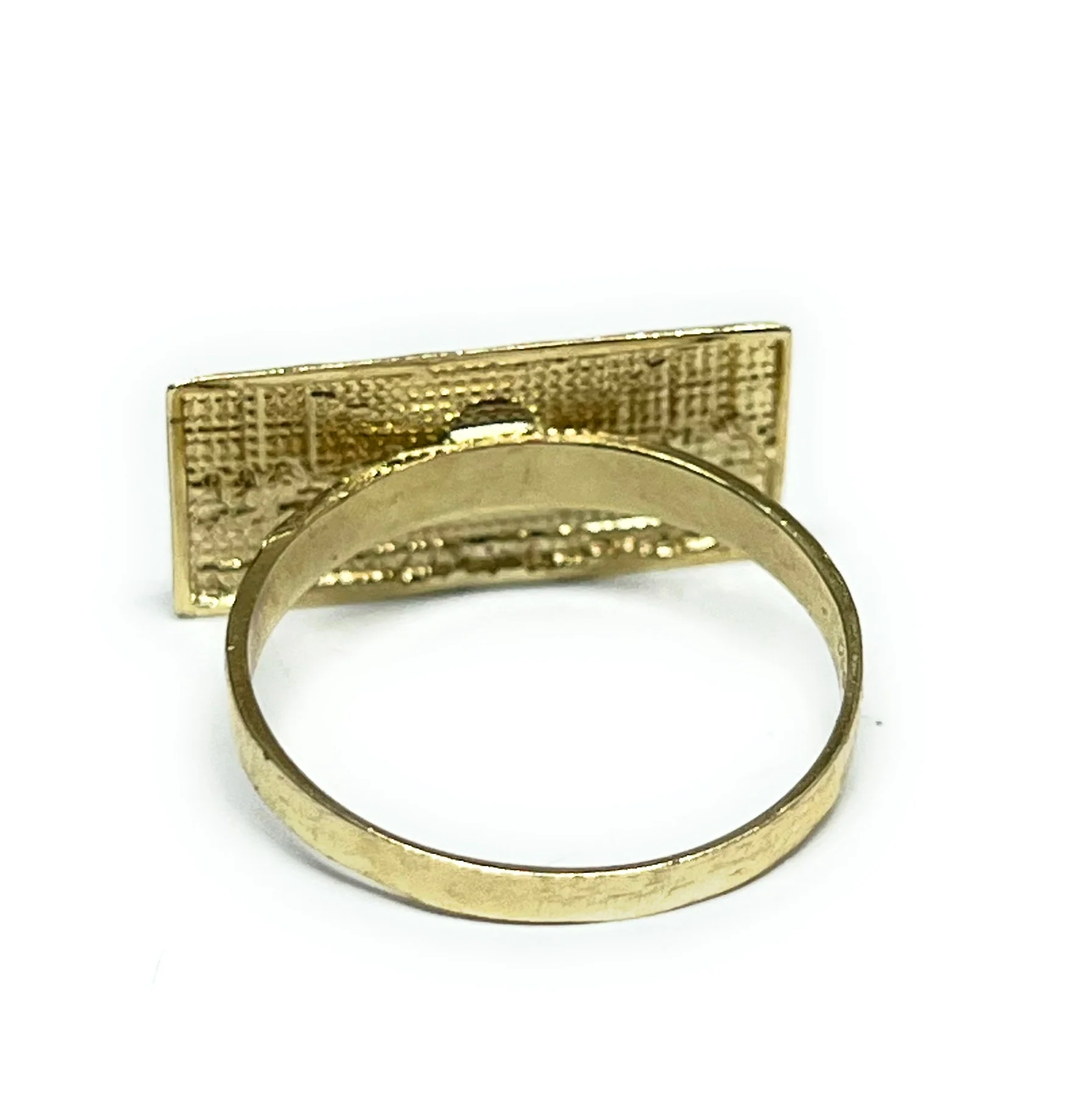 10k Solid Gold SMALL Square Last Supper Ring - Image 3