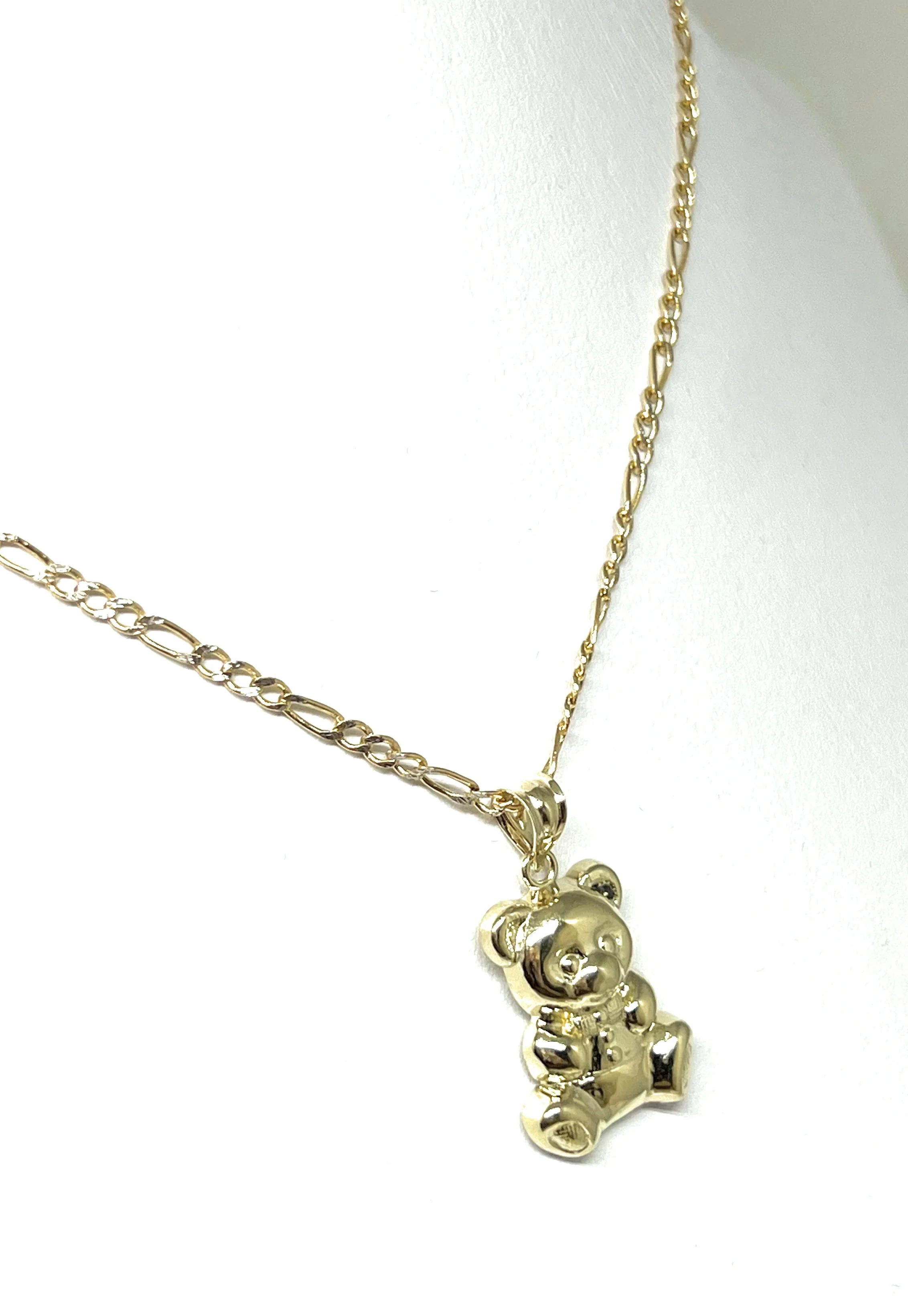 10k Solid Gold Teddy Bear Pendant Necklace - Image 5