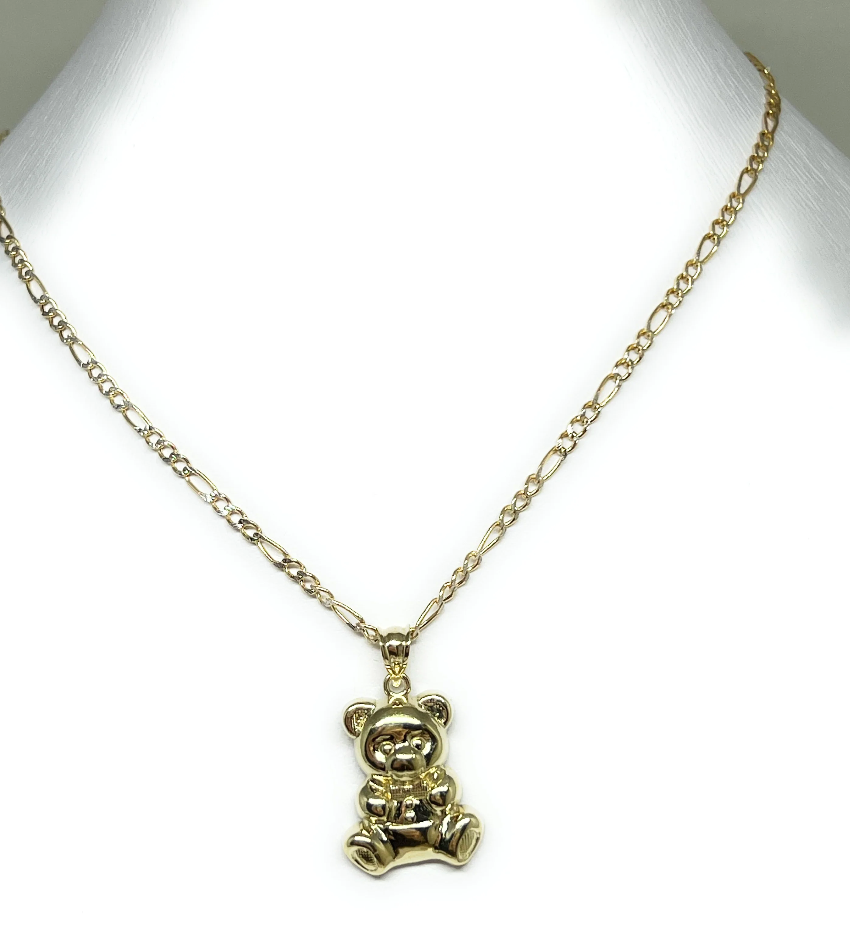 10k Solid Gold Teddy Bear Pendant Necklace - Image 7