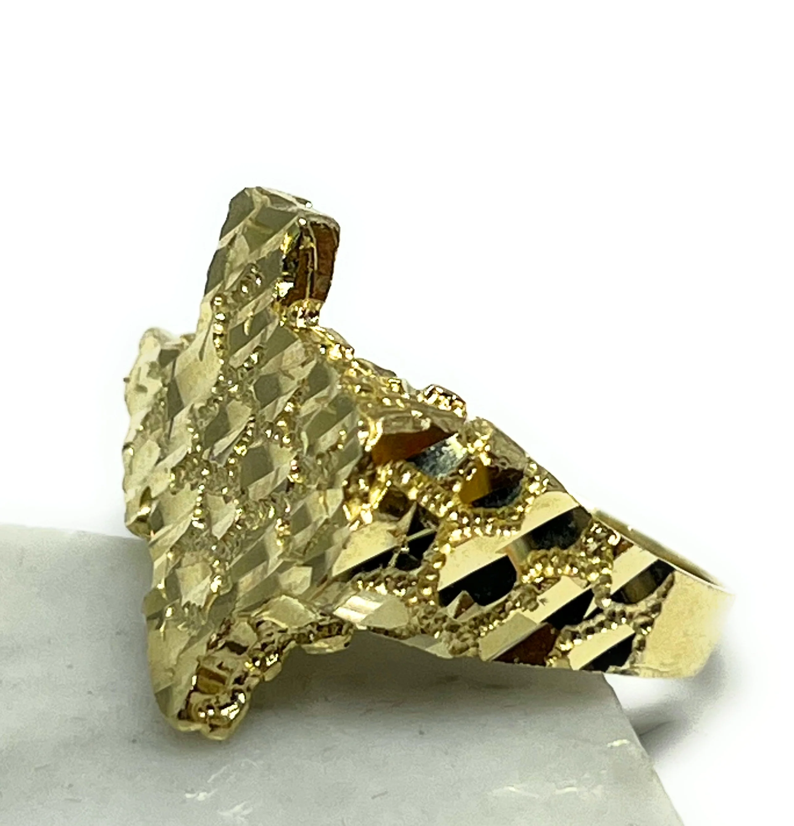 10k Solid Gold TEXAS Nugget Ring - Image 5