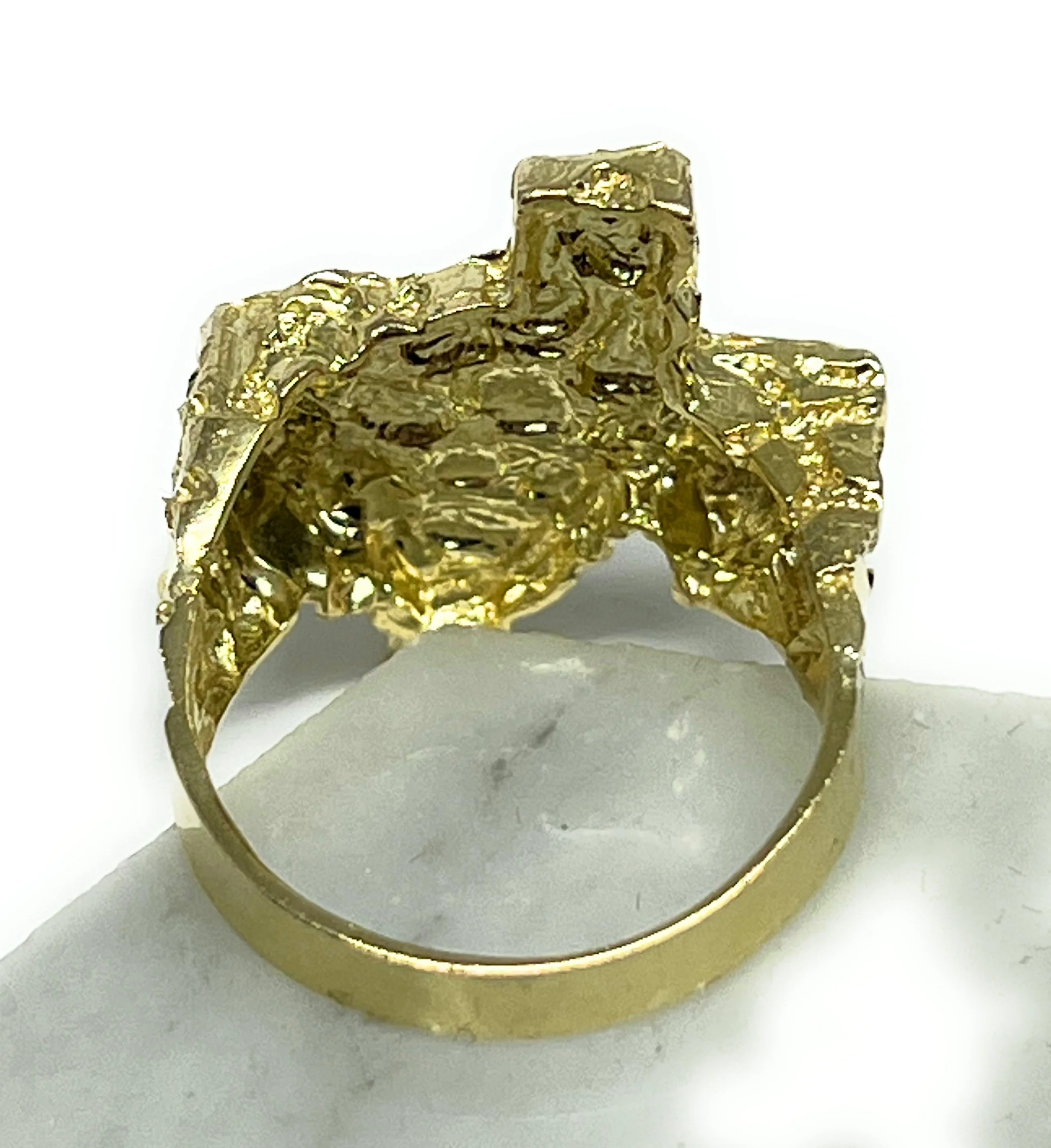 10k Solid Gold TEXAS Nugget Ring - Image 6
