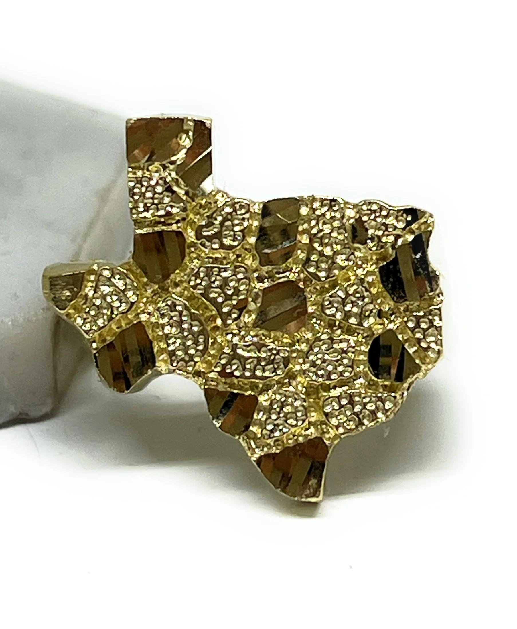 10k Solid Gold TEXAS Nugget Ring (MED, LG)