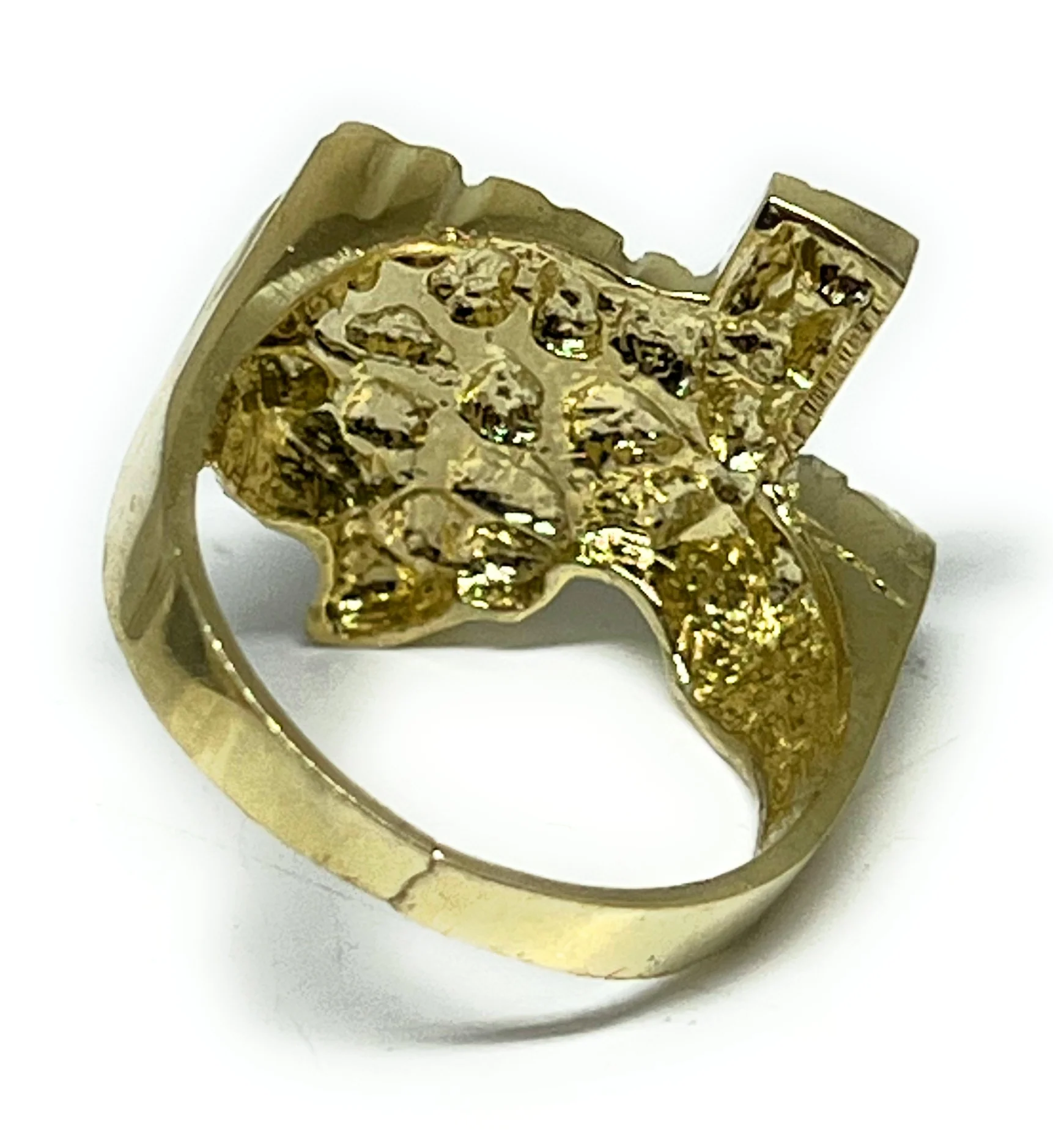 10k Solid Gold TEXAS Nugget Ring (MED, LG) - Image 5