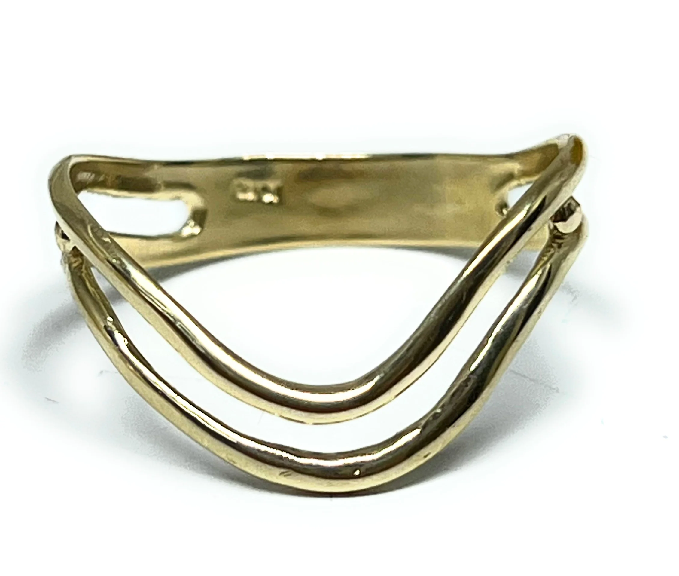 10k Solid Gold DOUBLE ROW THUMB Band Ring (FOR THUMB)