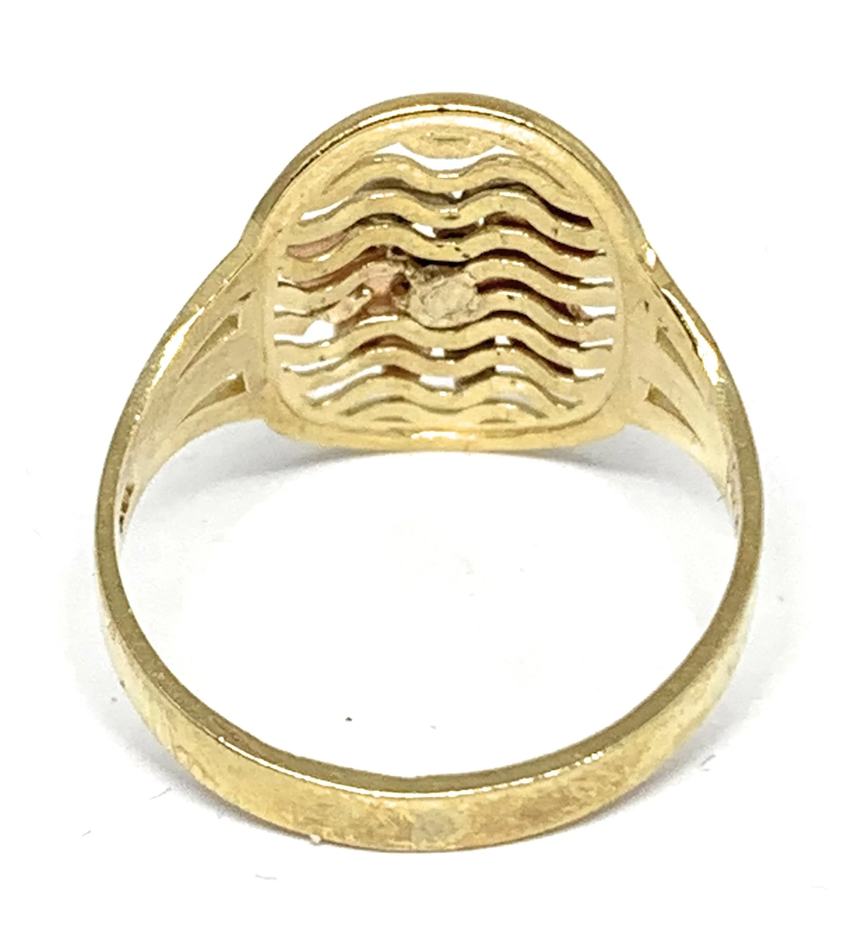 10k Solid Gold Tri-Color Butterfly Ring - Image 3