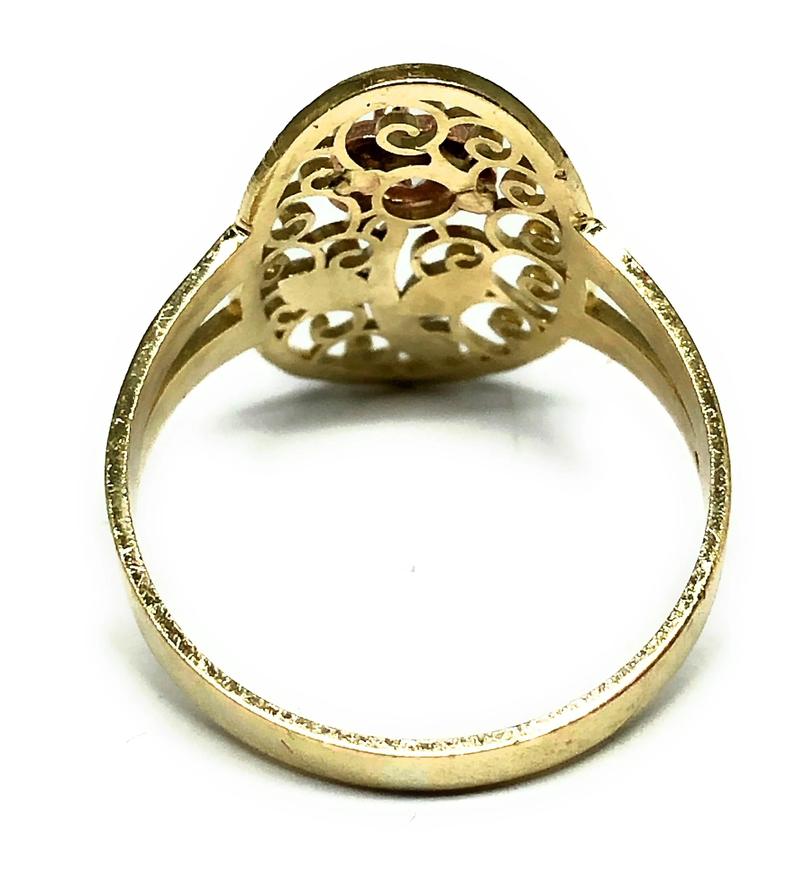 10k Solid Gold Tri-Color Flower Ring - Image 3