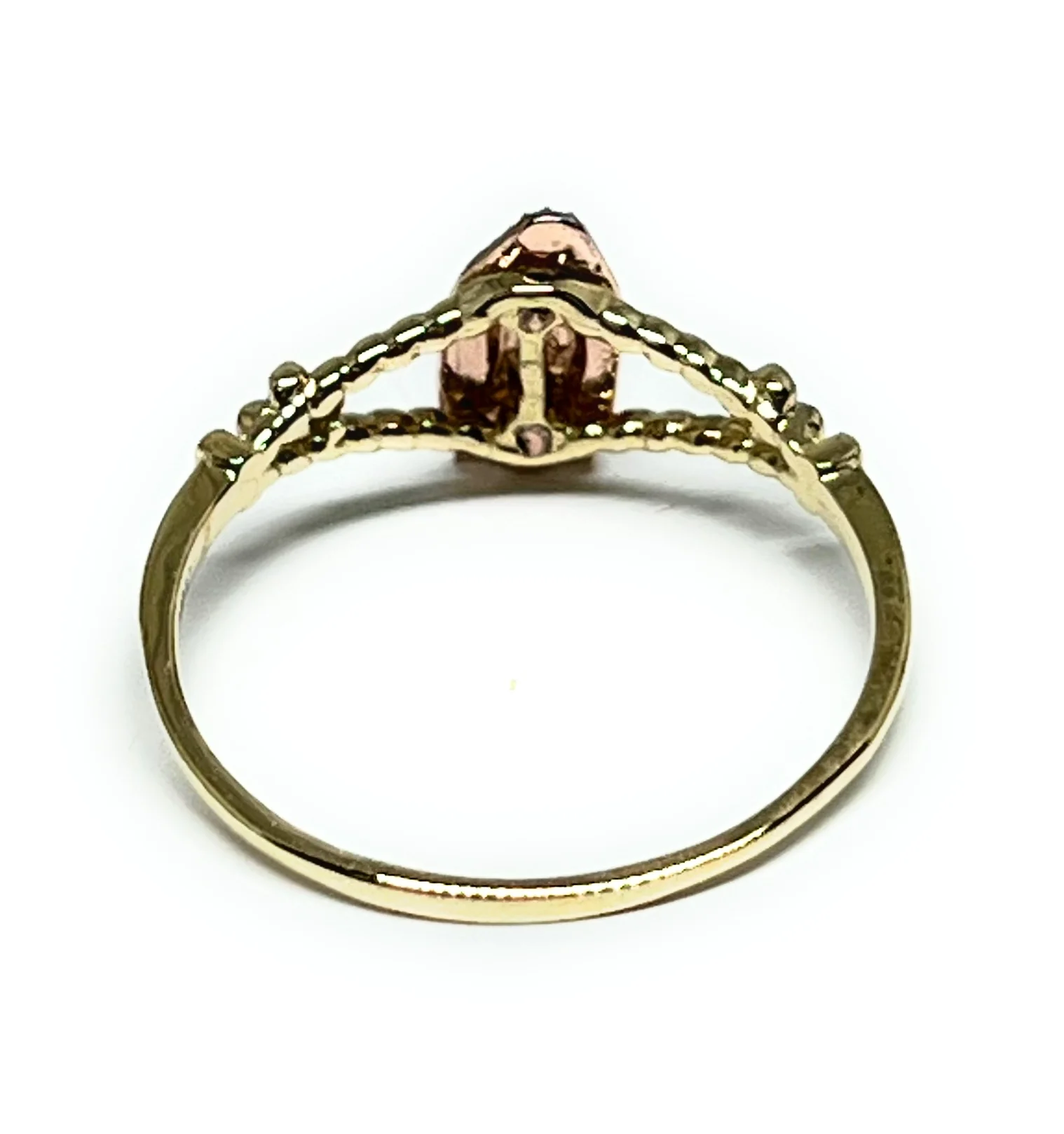 10k Solid Gold Tri-Color Virrgin Mary Flower Ring (FC 245) - Image 2