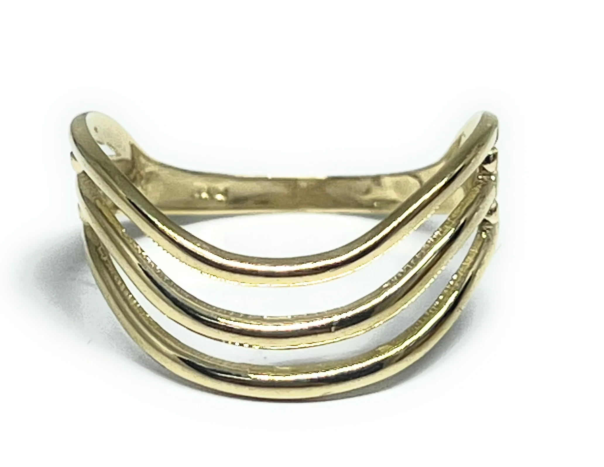 10k Solid Gold TRIPLE ROW THUMB Band Ring (FOR THUMB)