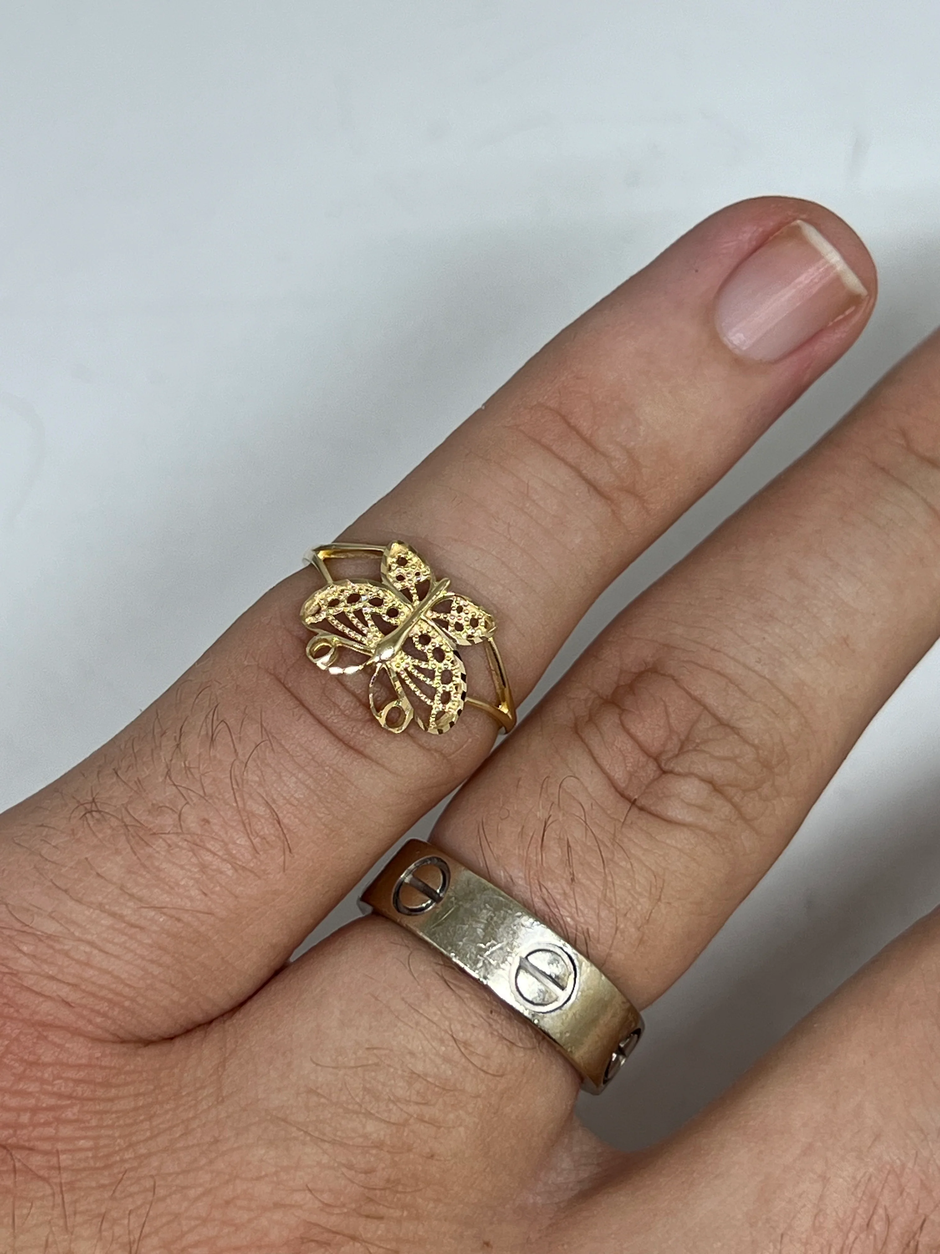 10k Solid Gold Yellow Butterfly Ring (FC 136) - Image 4