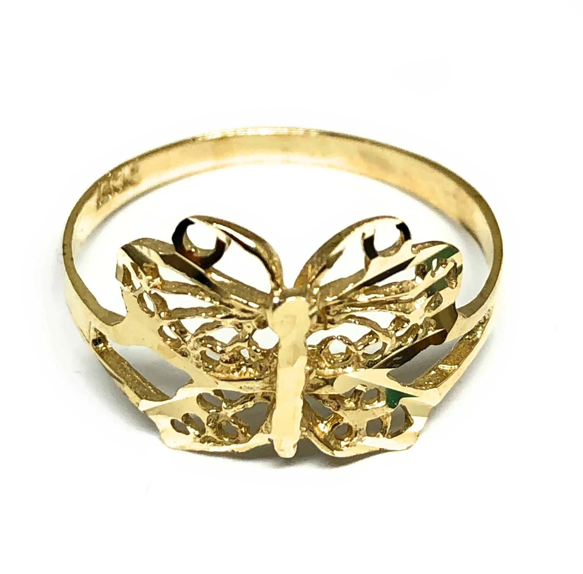 10k Solid Gold Yellow Butterfly Ring (FC 136) - Image 5