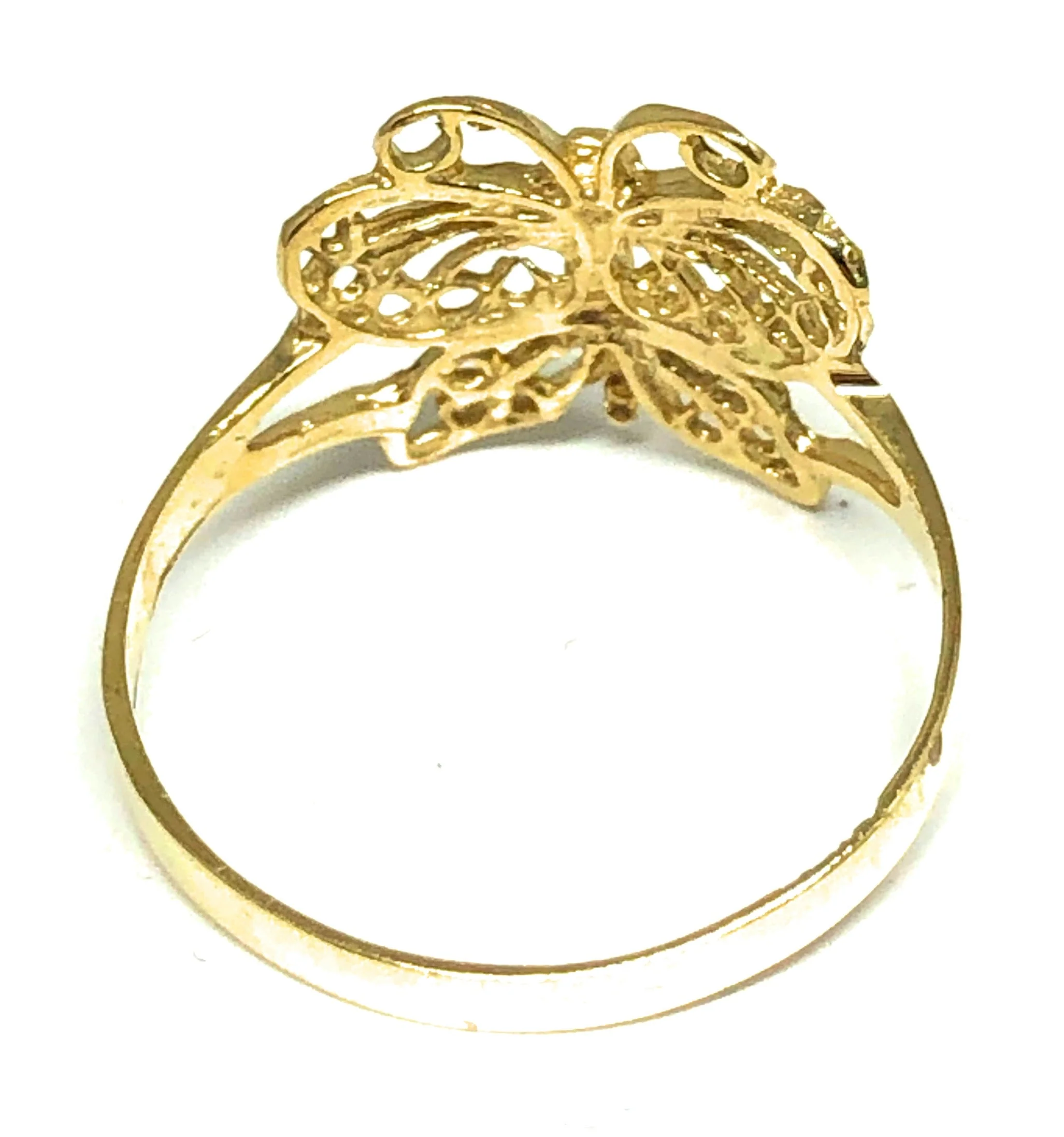 10k Solid Gold Yellow Butterfly Ring (FC 136) - Image 6