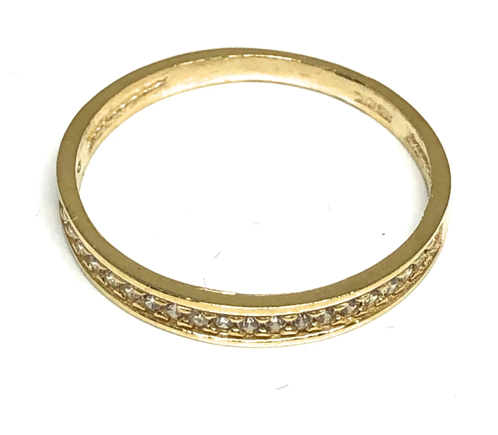10k Solid Gold Yellow Classic CZ Band Ring 2.5mm