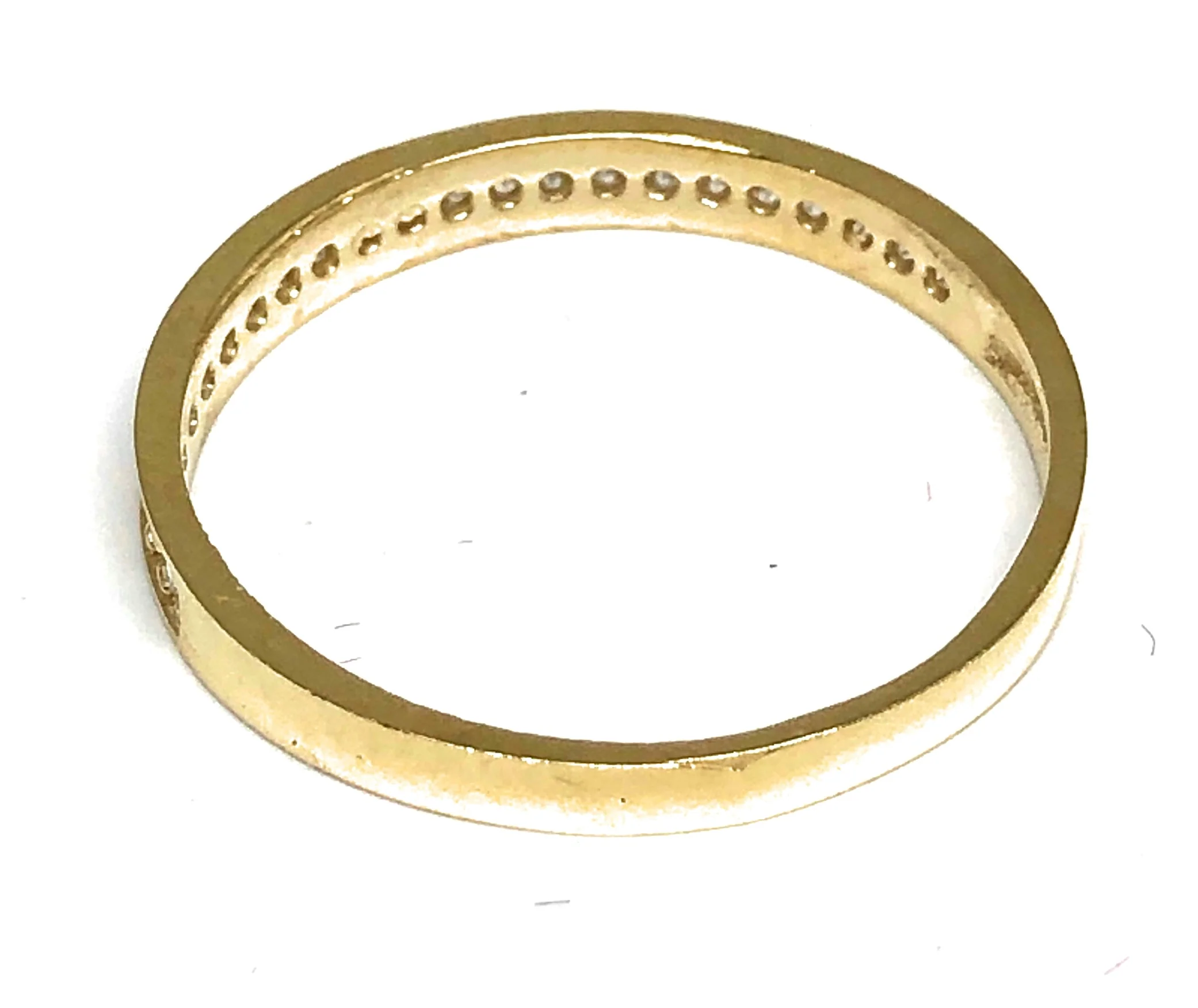 10k Solid Gold Yellow Classic CZ Band Ring 2.5mm - Image 3
