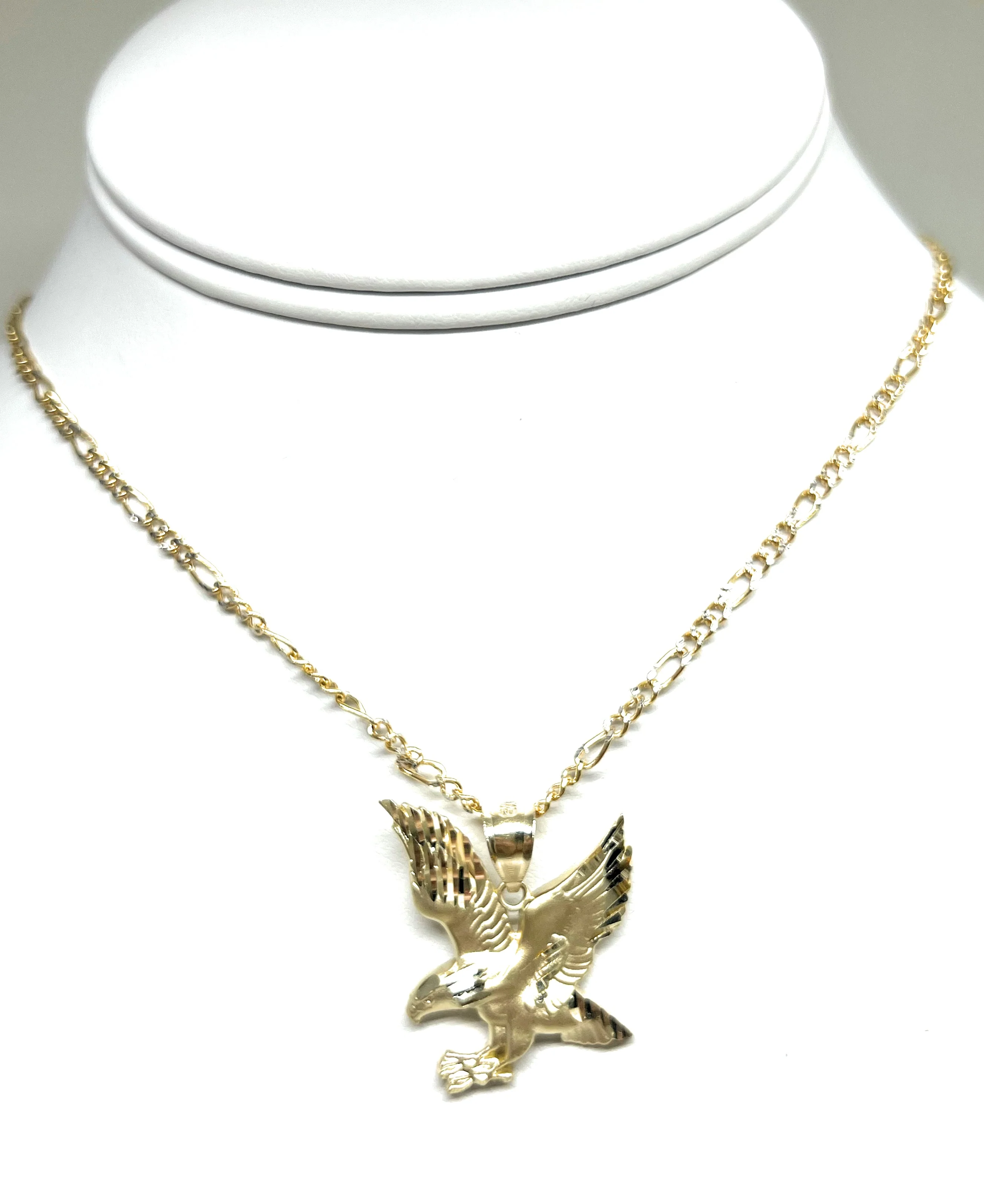 10k Solid Gold Yellow Classic EAGLE Pendant Necklace - Image 6