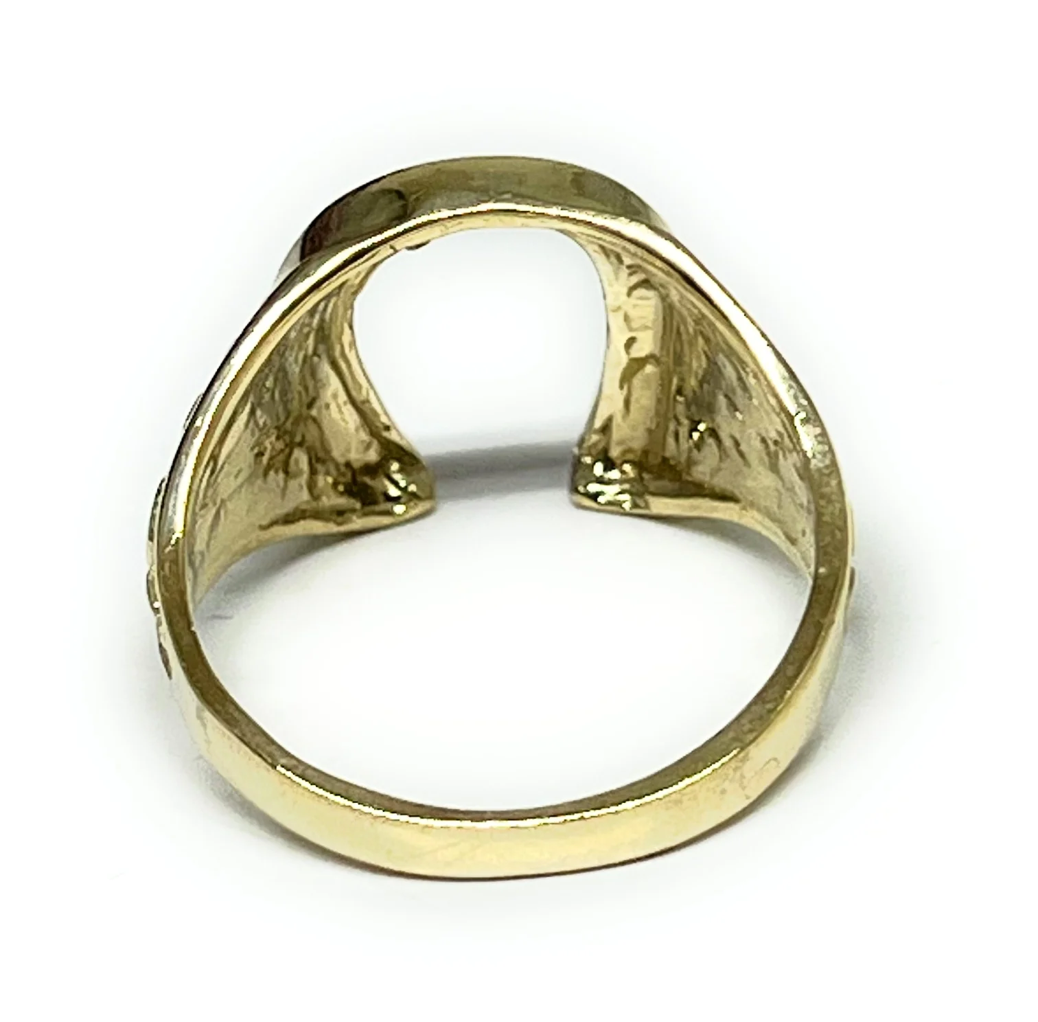 10k Solid Gold Yellow Classic Horseshoe Ring - Image 5