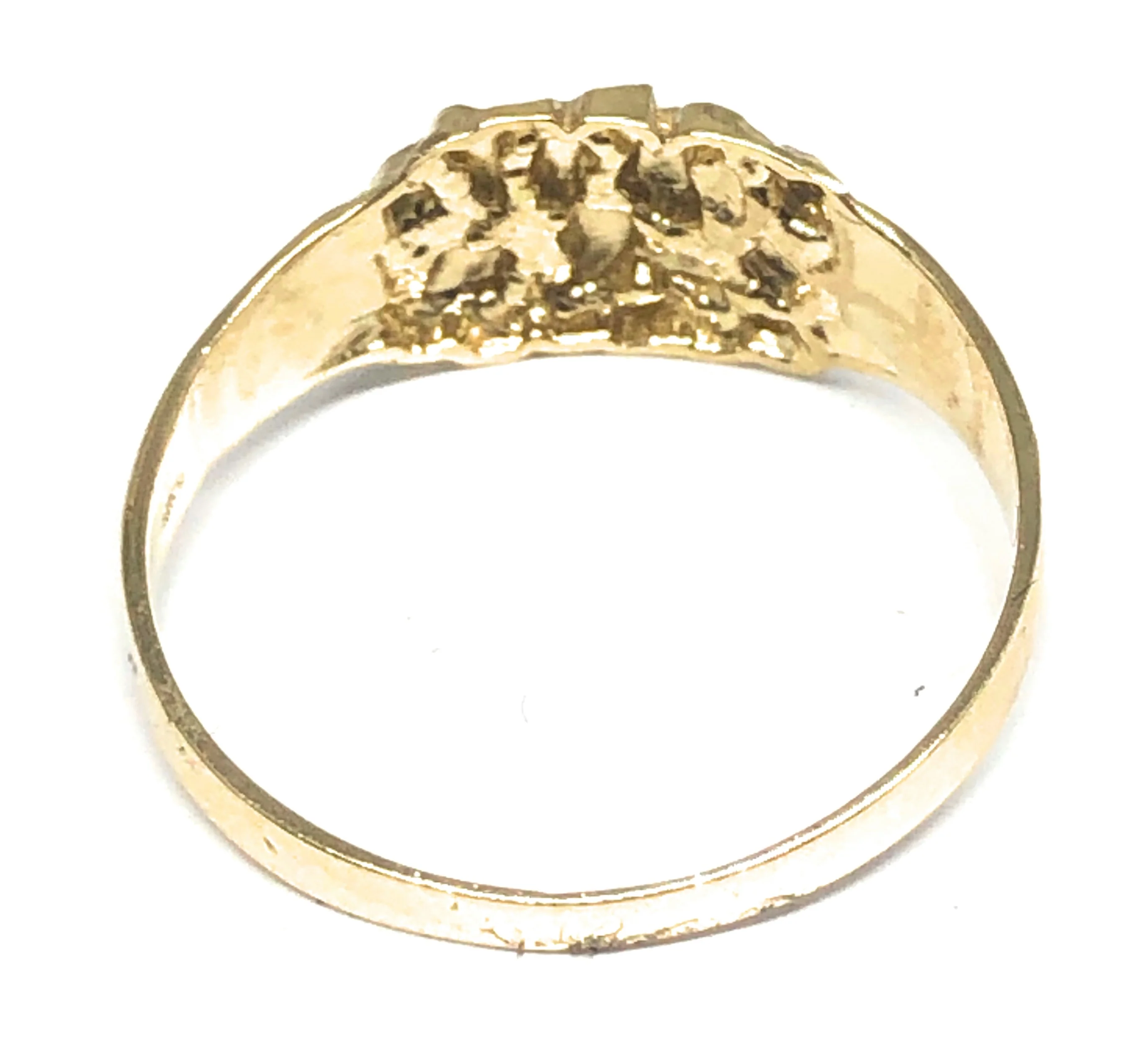 10k Solid Gold Yellow Classic Nugget Ring (SM) - Image 3