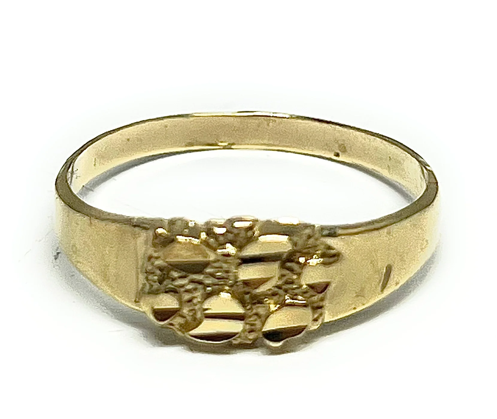 10k Solid Gold Yellow Classic Nugget Ring (SM)