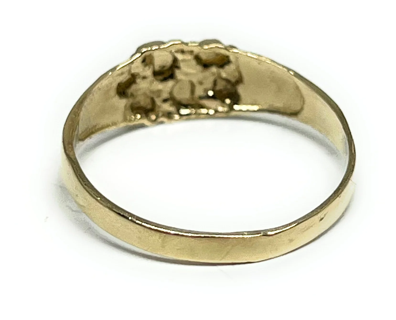10k Solid Gold Yellow Classic Nugget Ring (SM) - Image 5