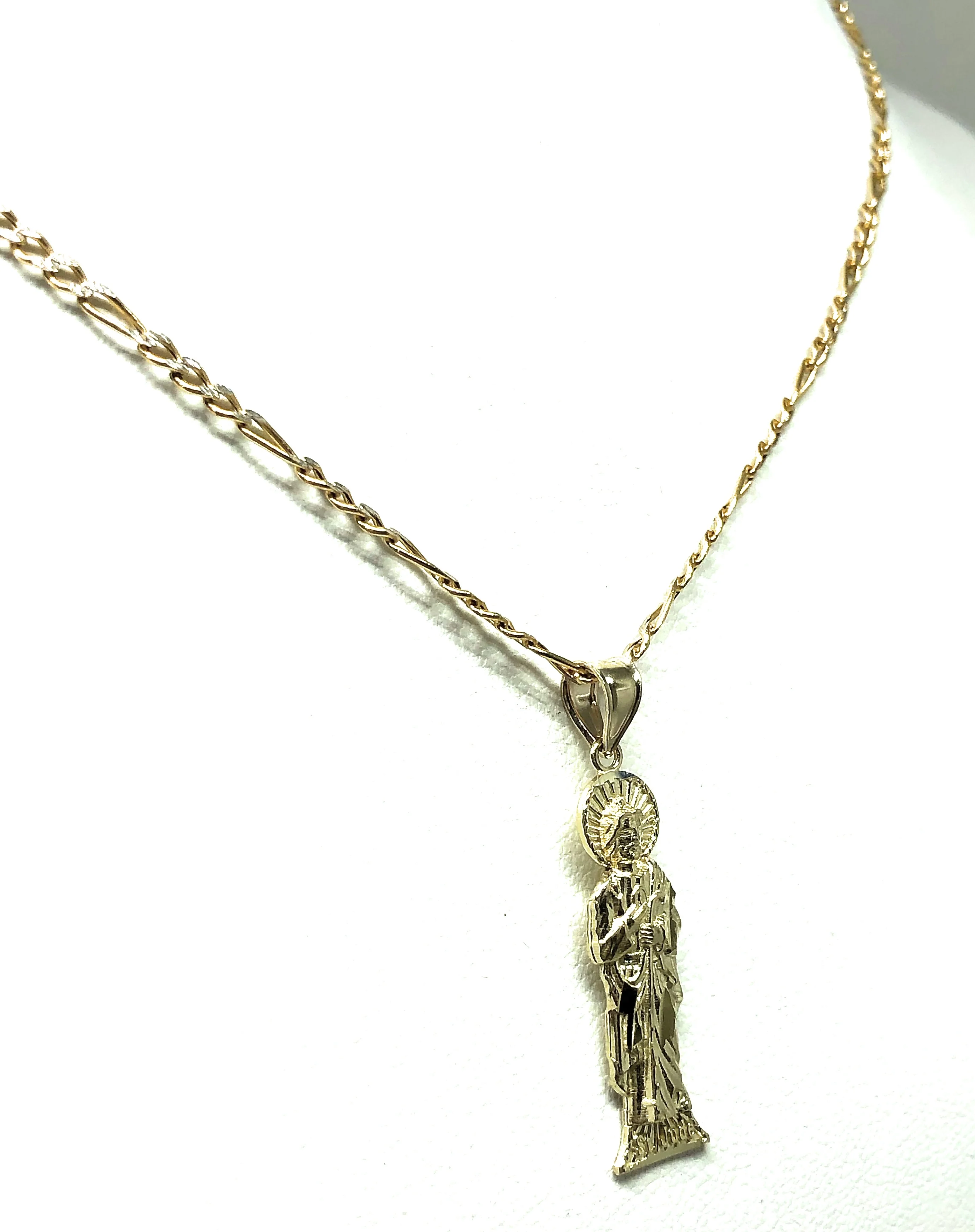 10k Solid Gold Yellow Classic Saan Judas Saaint Jude Pendant - Image 6