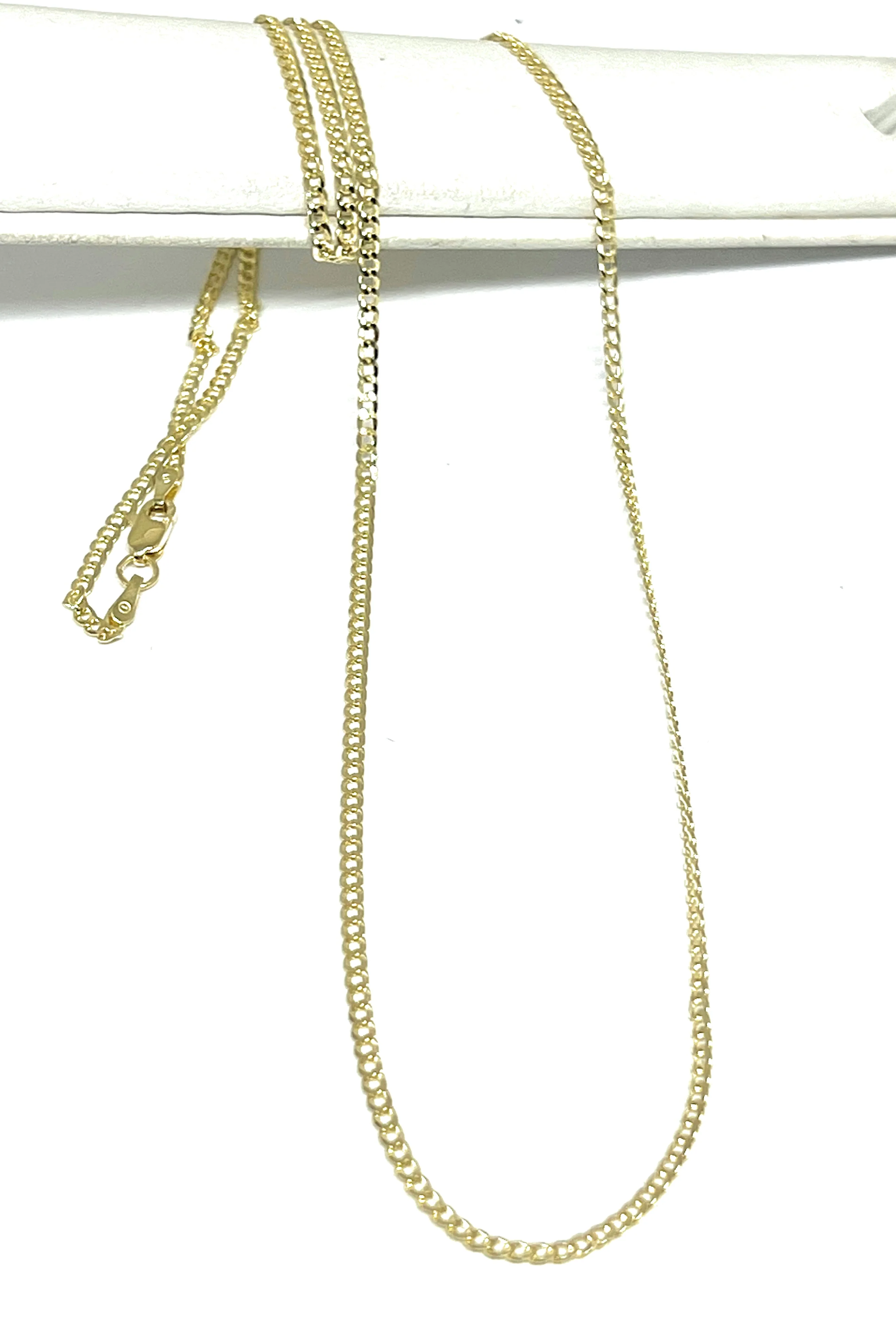 10k Solid Gold Yellow Cuban CURB Link Chain 16-24 inches 2mm (Full Solid Style) - Image 3