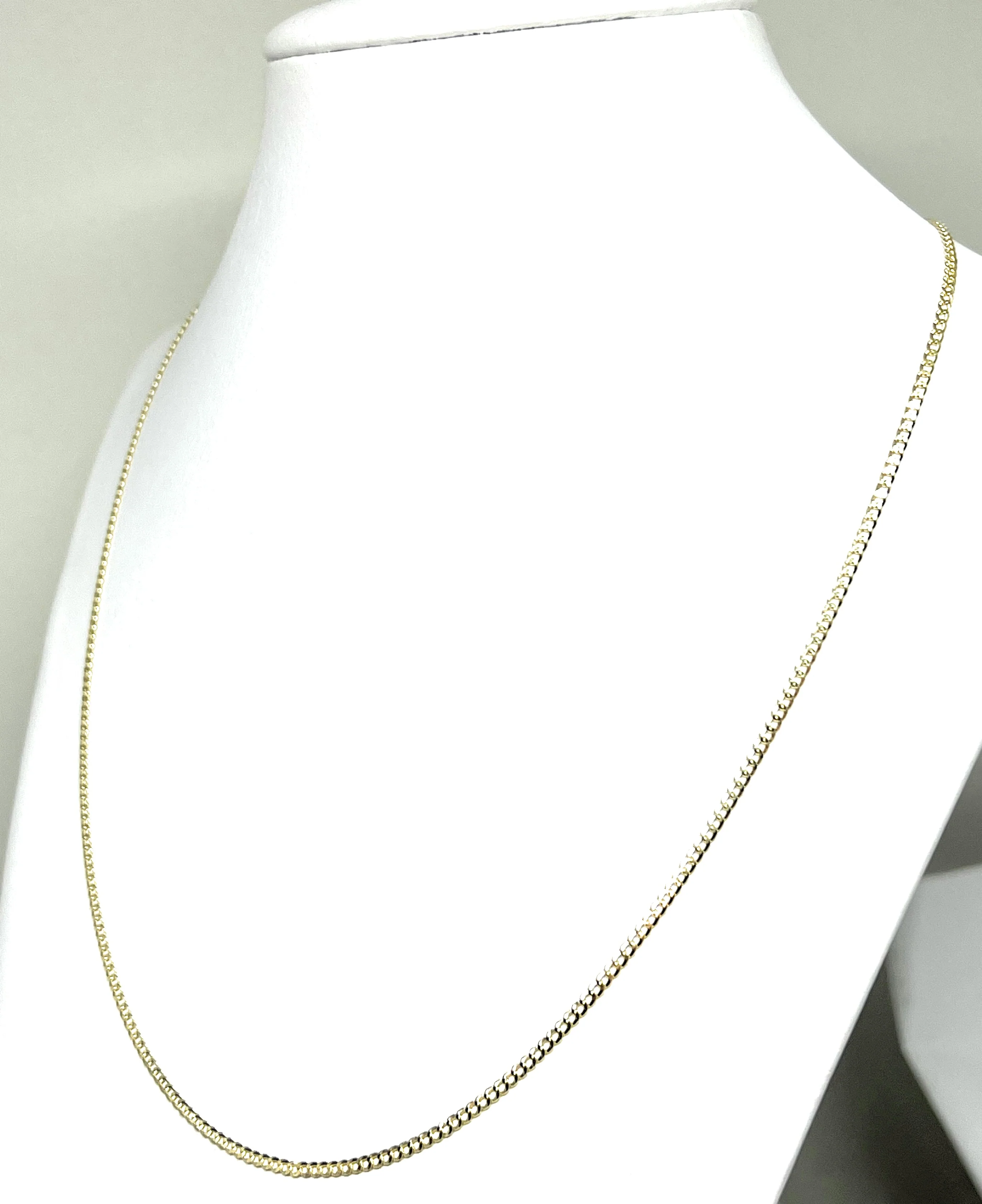 10k Solid Gold Yellow Cuban CURB Link Chain 16-24 inches 2mm (Full Solid Style) - Image 5