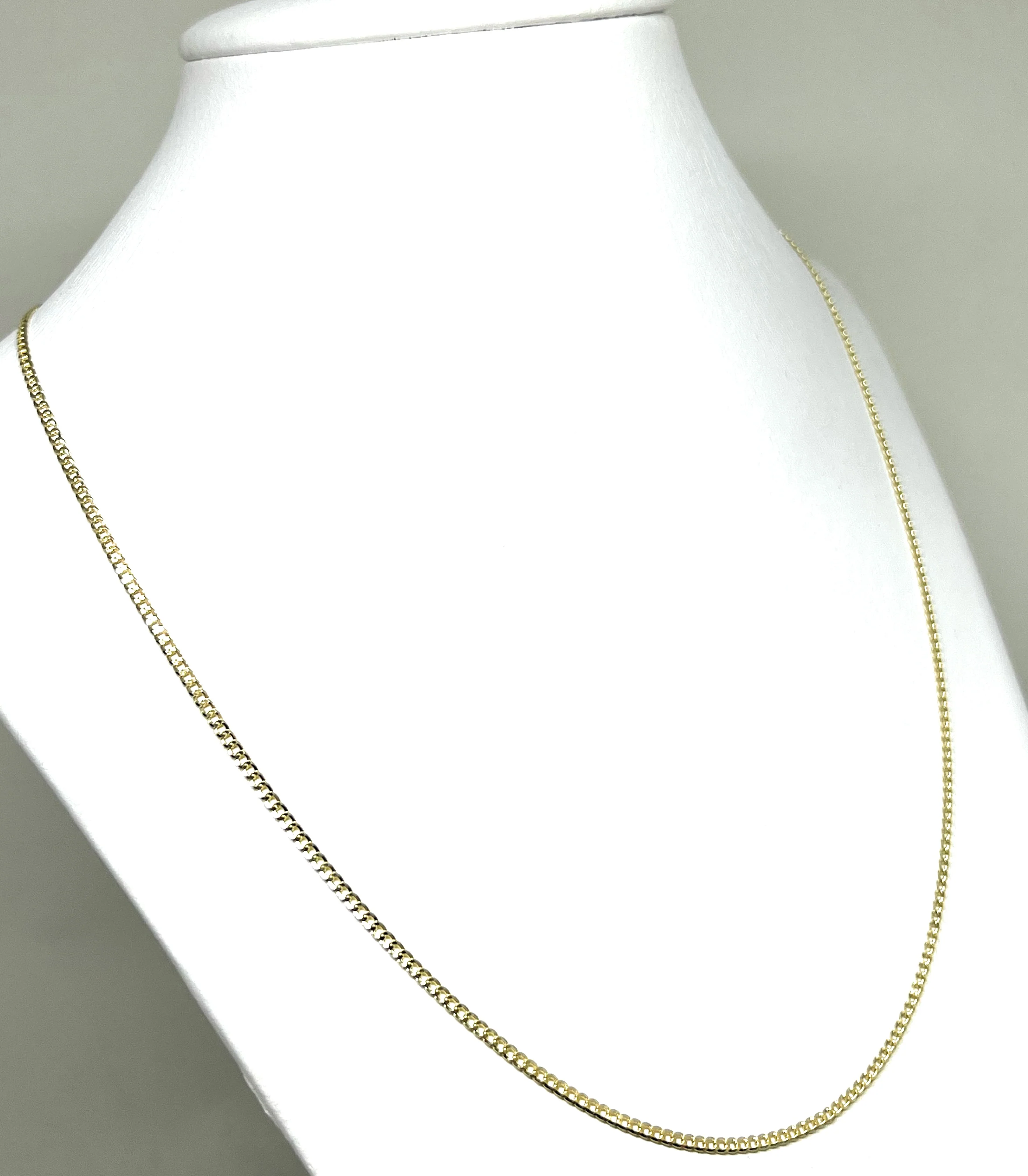 10k Solid Gold Yellow Cuban CURB Link Chain 16-24 inches 2mm (Full Solid Style) - Image 6
