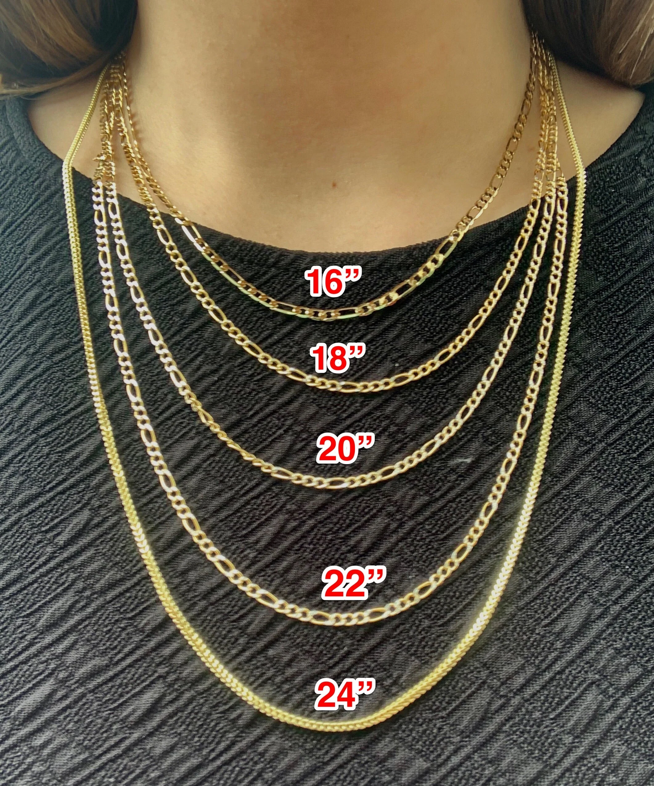 10k Solid Gold Yellow Cuban CURB Link Chain 18-24 inches 4.5mm Width (Semi-Hollow Style) - Image 2