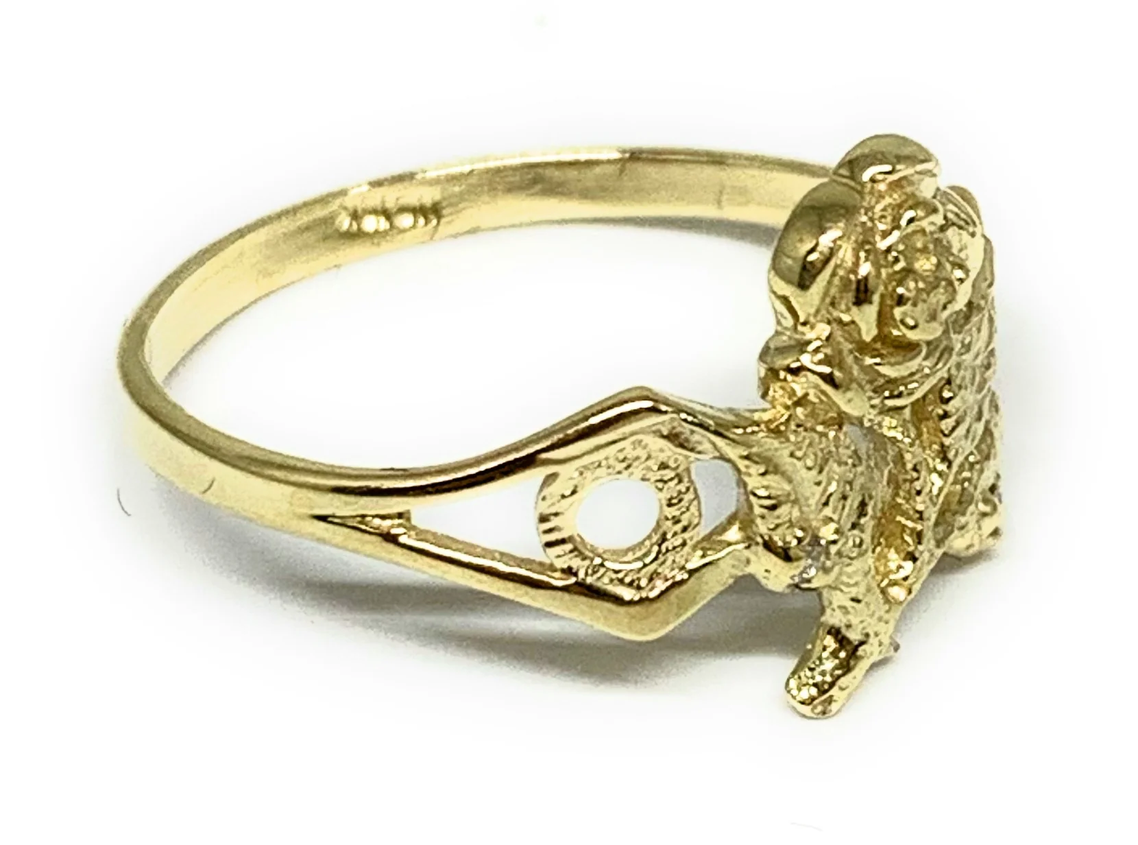 10k Solid Gold Yellow Flower Ring (FC 139) - Image 2