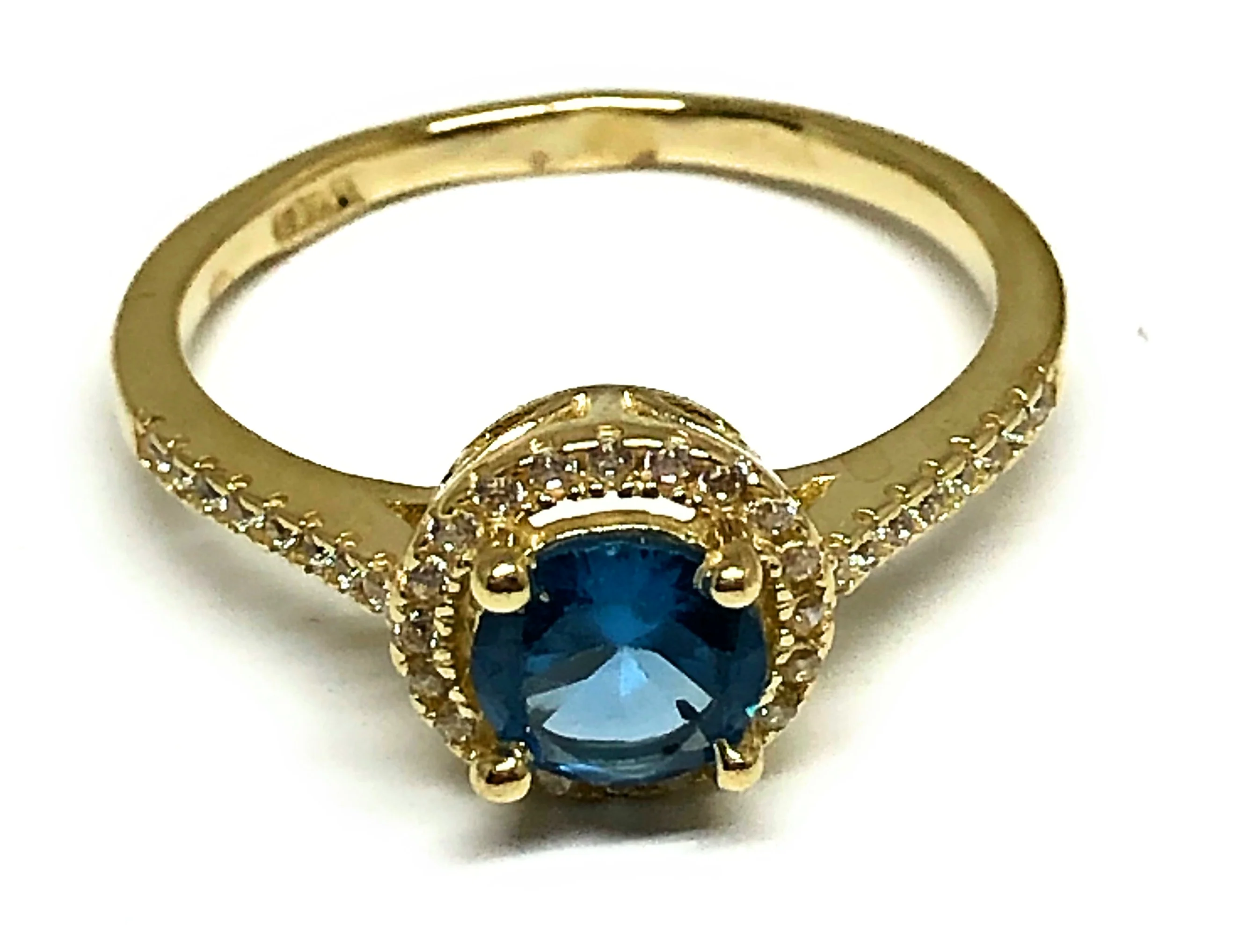 10k Solid Gold Yellow Gold Bright CZ Ring - Image 2