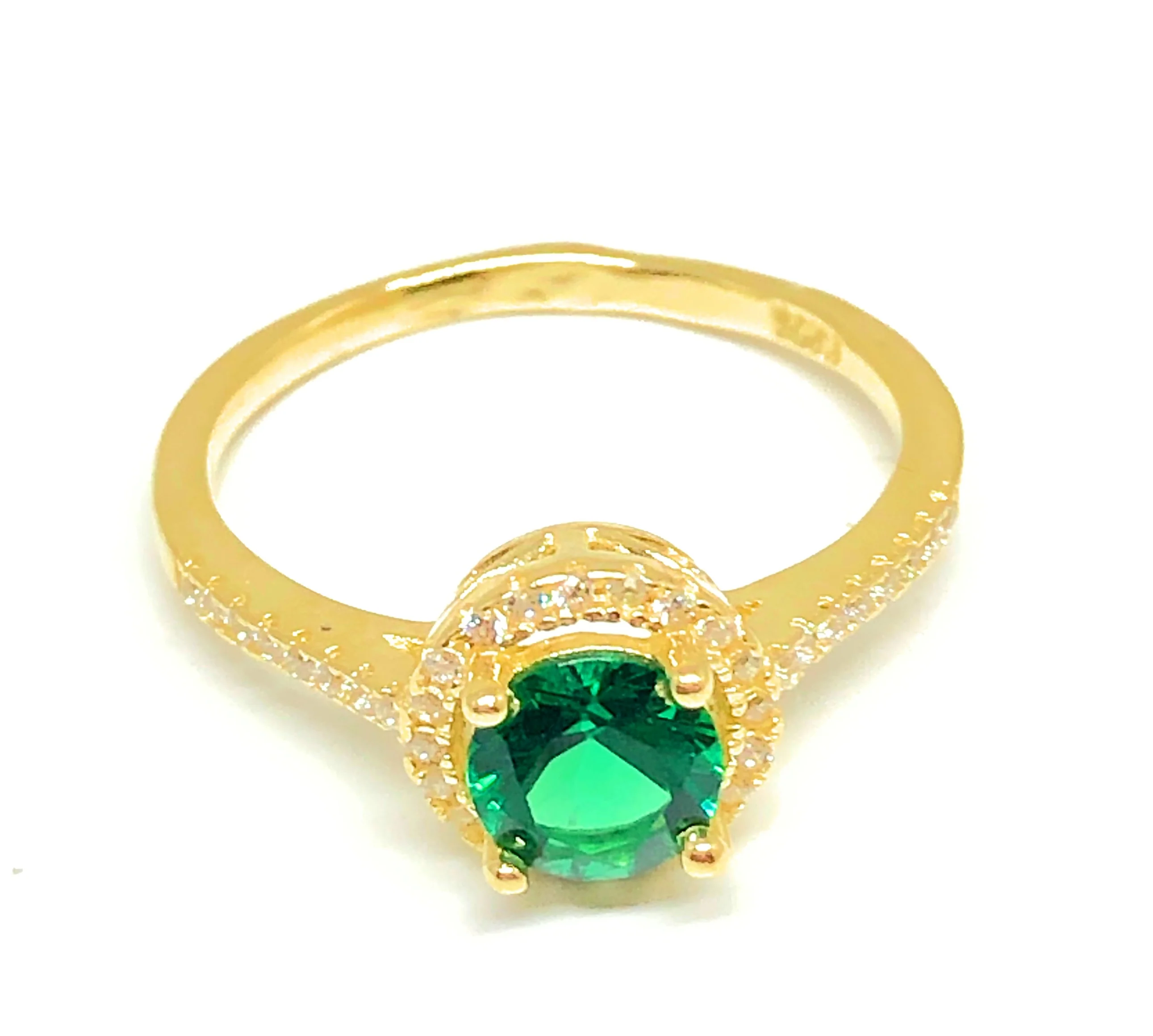 10k Solid Gold Yellow Gold Bright CZ Ring - Image 5