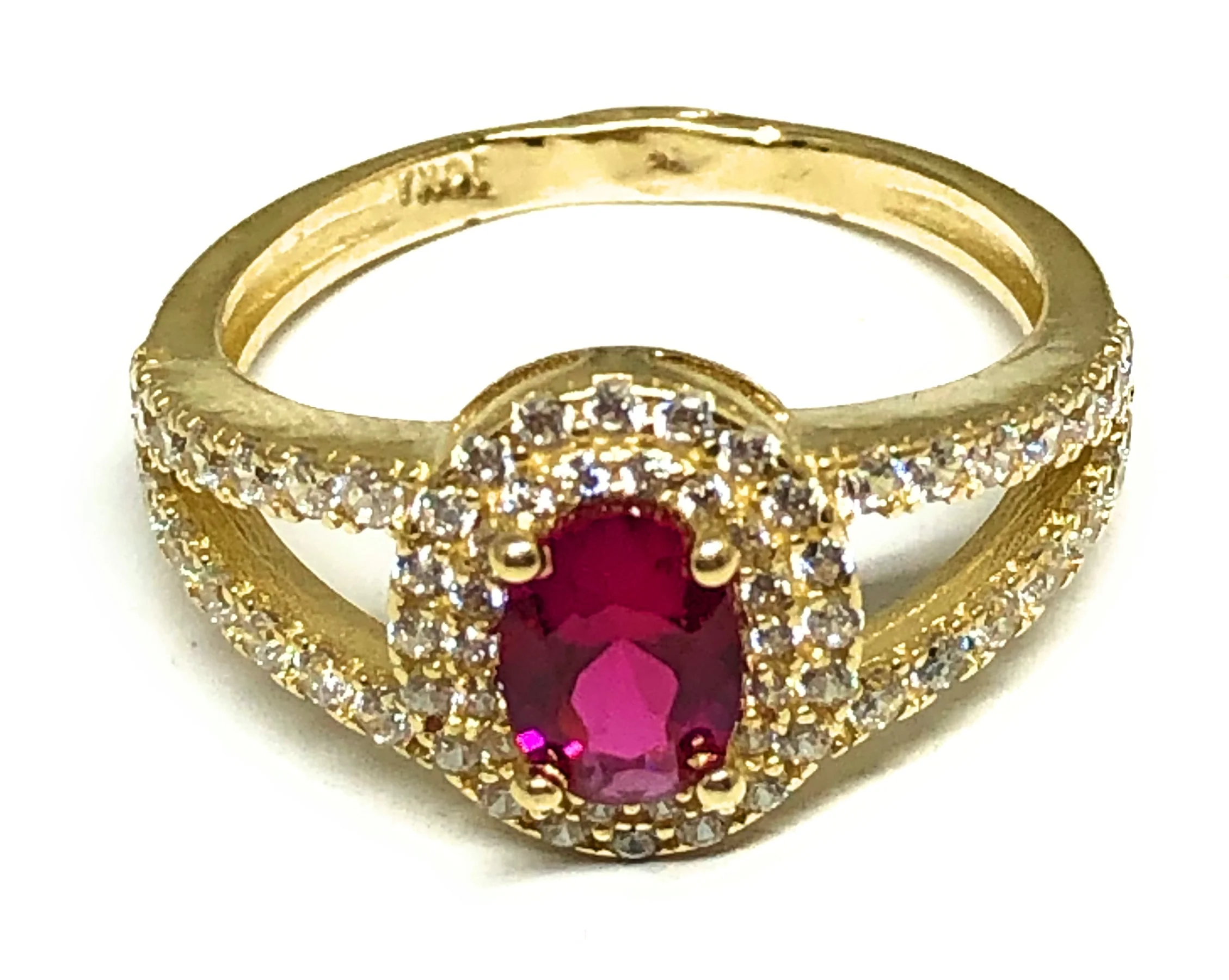 10k Solid Gold Yellow Gold Bright CZ Ring - Image 2